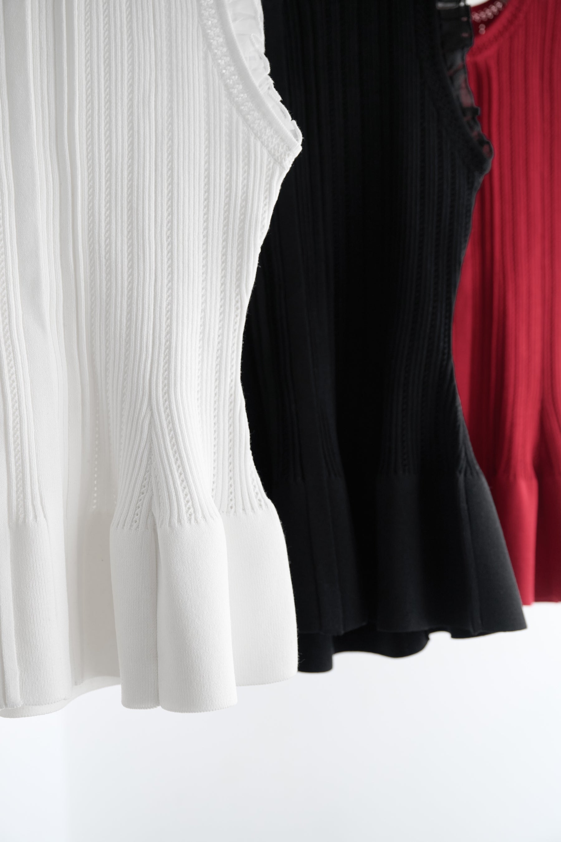 Peplum Ribbed Knit Top