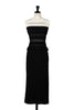 Two-Tone Gathered Knit Dress