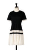 Pleated Eyelet Knit Dress