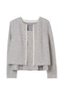 Contrast Trim Tweed Set