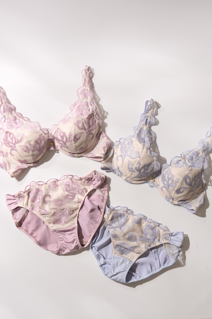 【mauve】Magnolia Tulle Lace Bra Set
