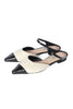 Two-Tone Strap Tweed Mules