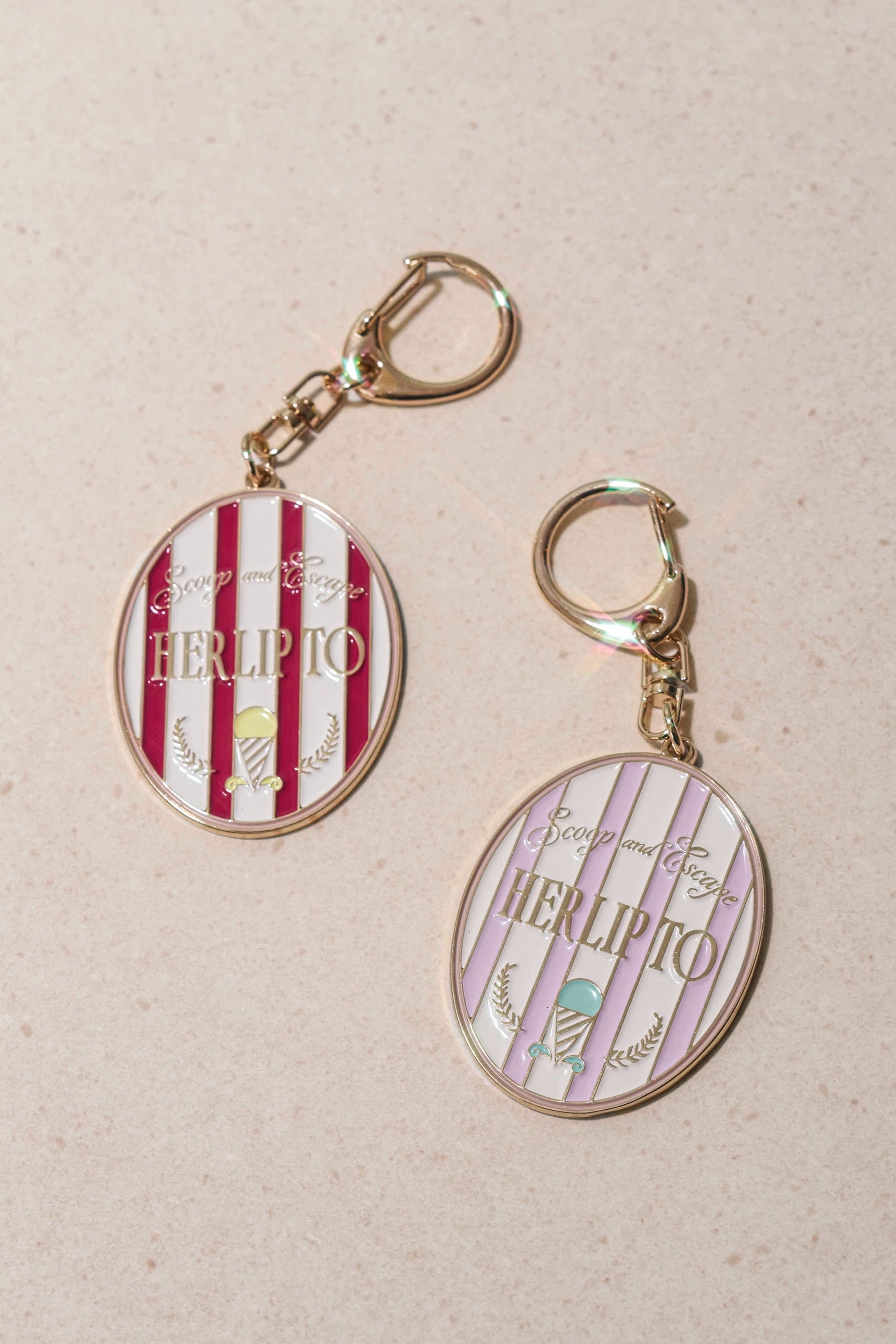 Ice Cream Round Key Charm