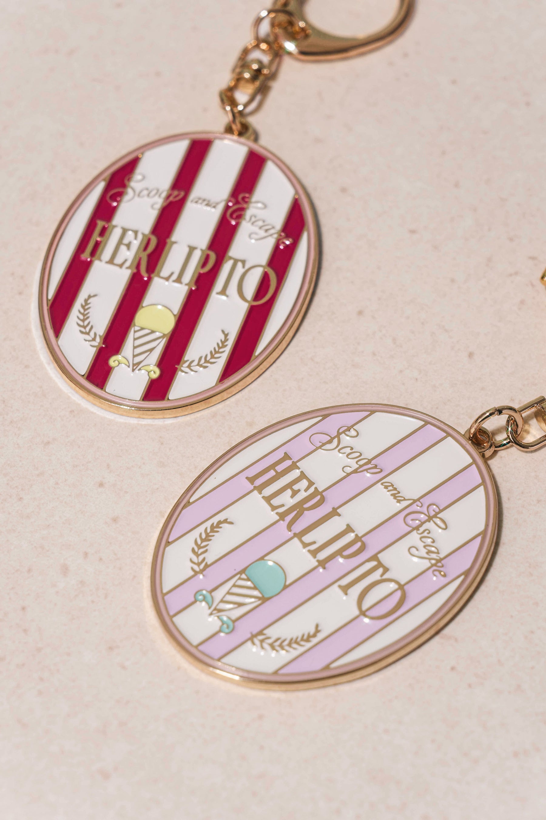 Ice Cream Round Key Charm