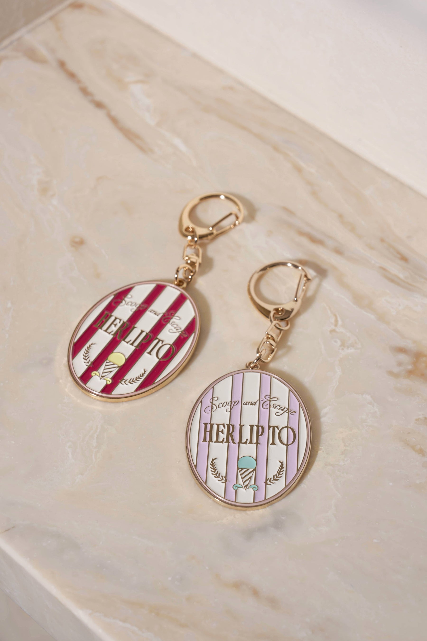 Ice Cream Round Key Charm