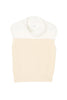 Two-Tone Draped-Neck Top