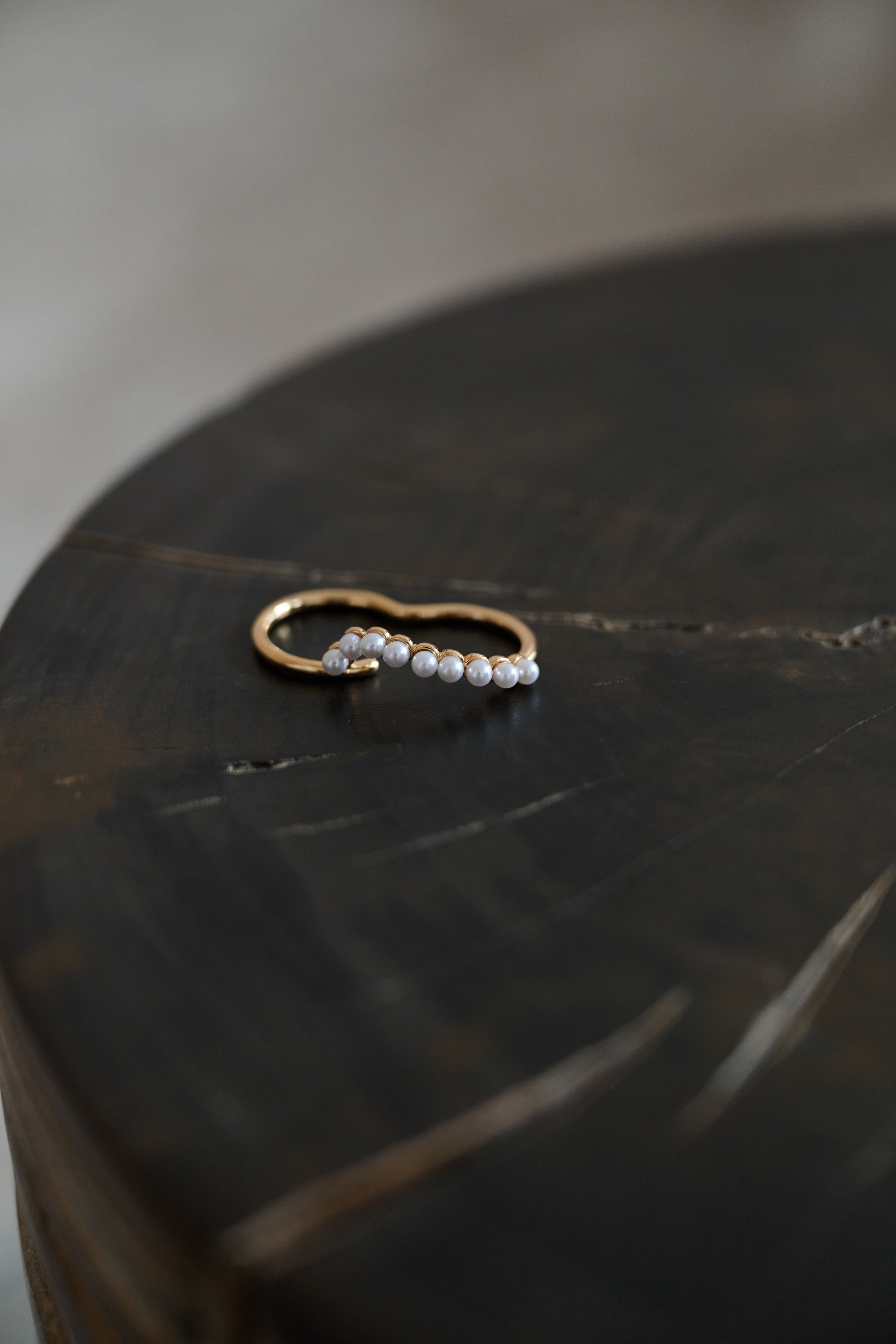 Two-Finger Pearl Ring