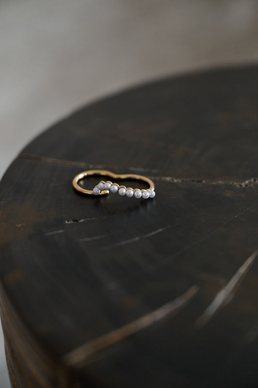 Two-Finger Pearl Ring