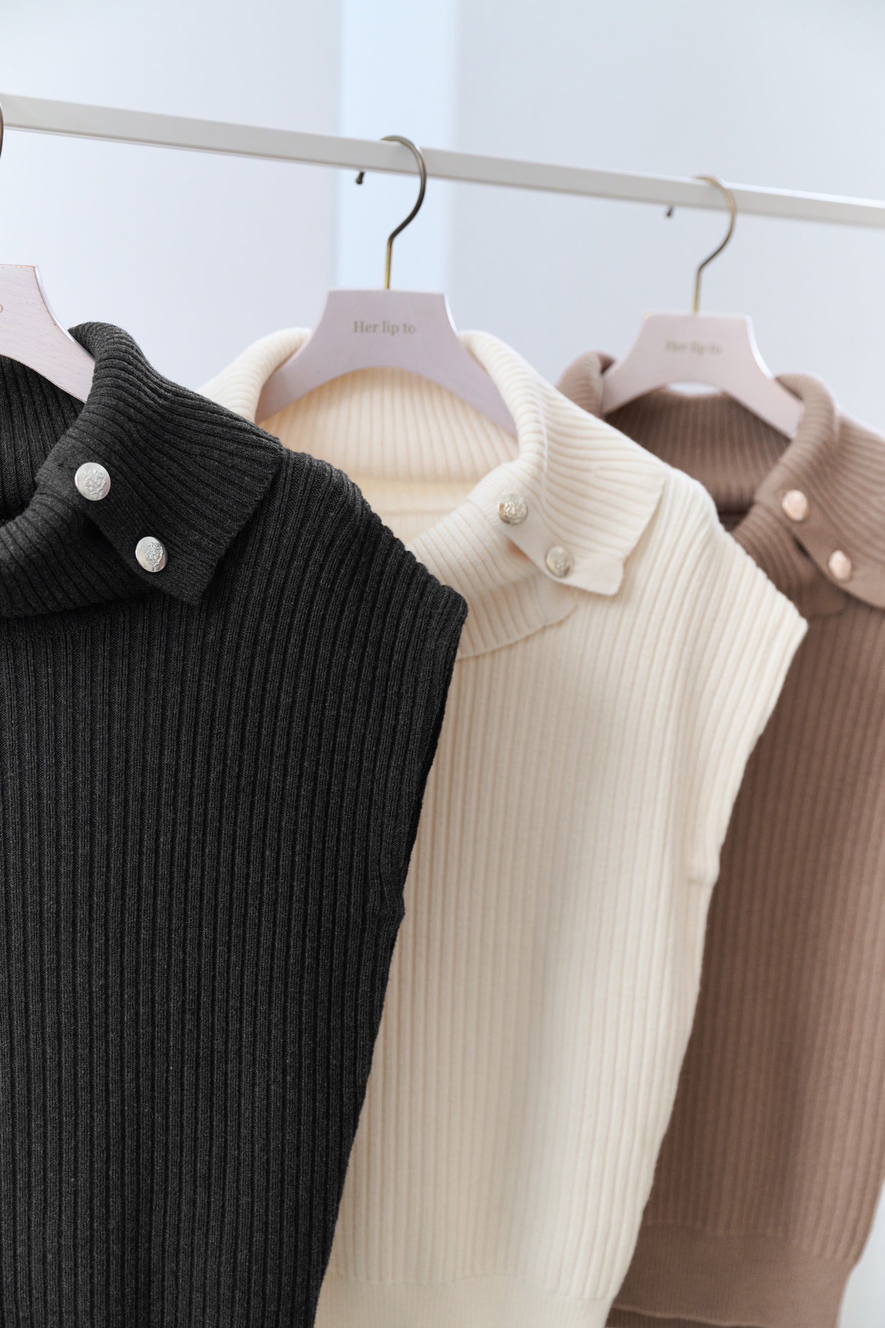Fold-Over Sleeveless Knit Top