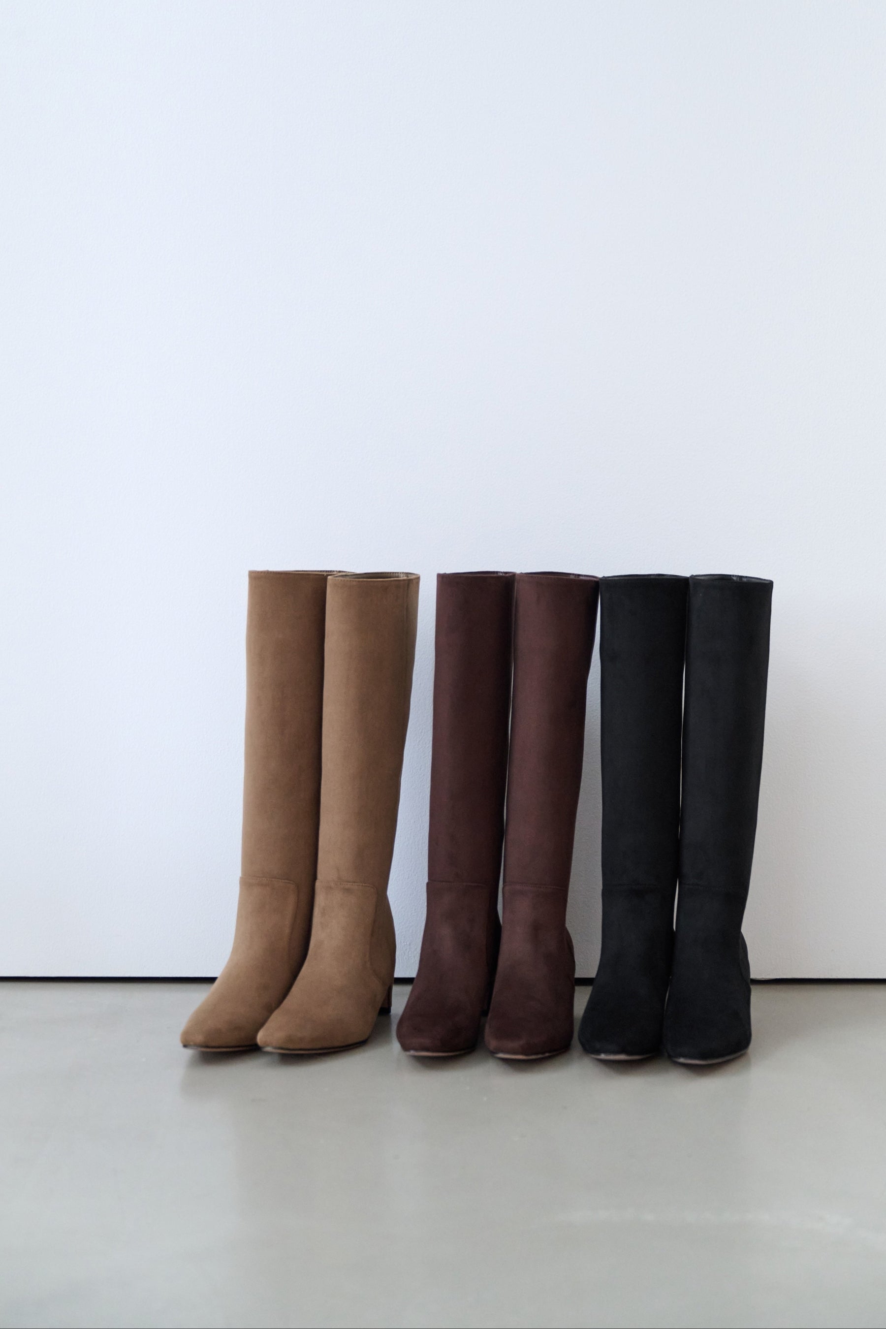 【9月下旬発送】Faux Suede Long Boots