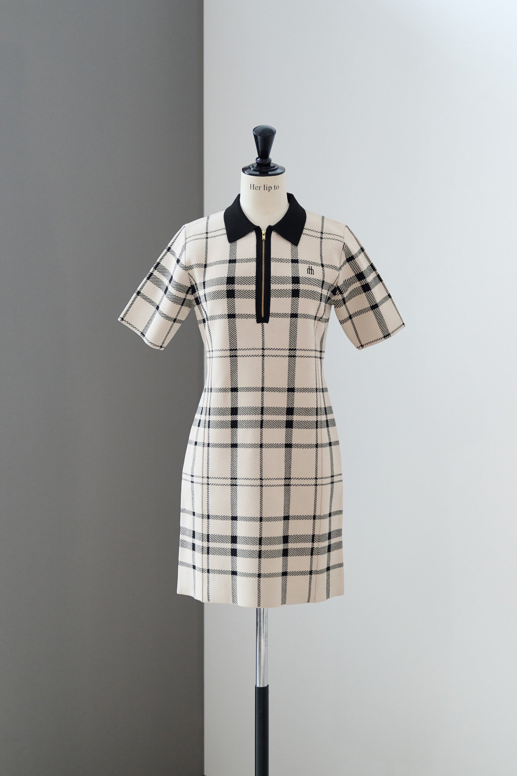 Trois Logo Knit Mini Dress