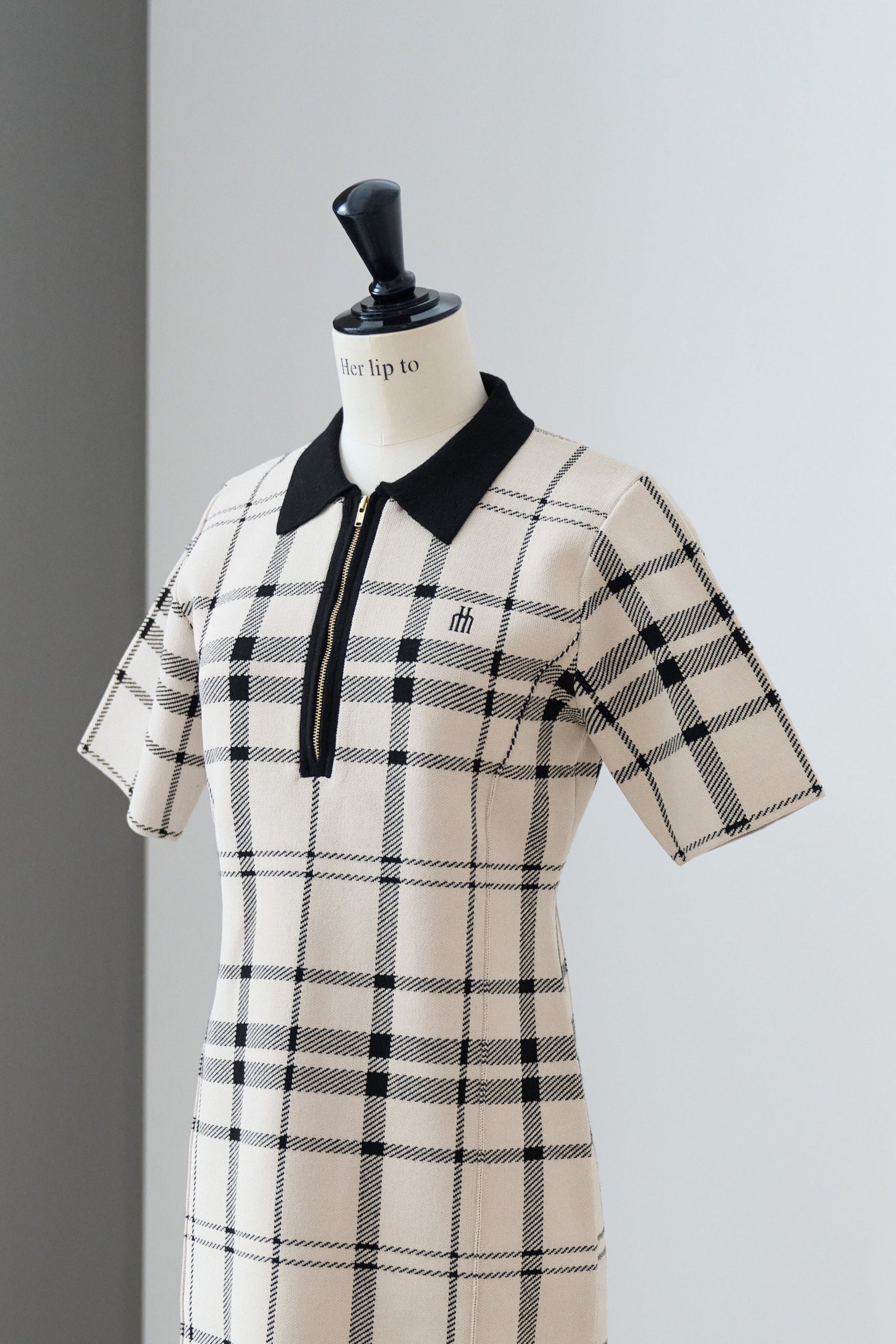 Trois Logo Knit Mini Dress