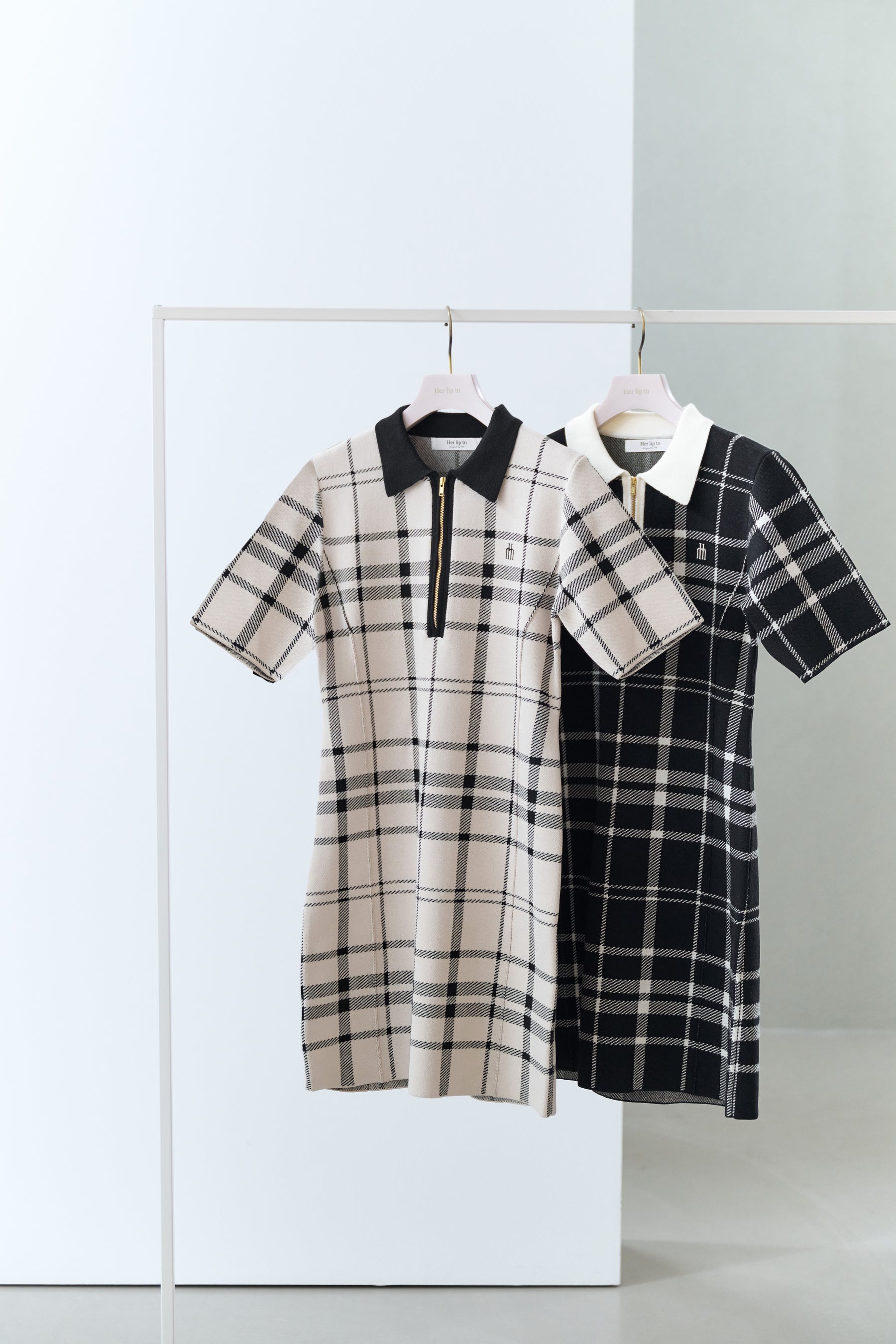 Trois Logo Knit Mini Dress