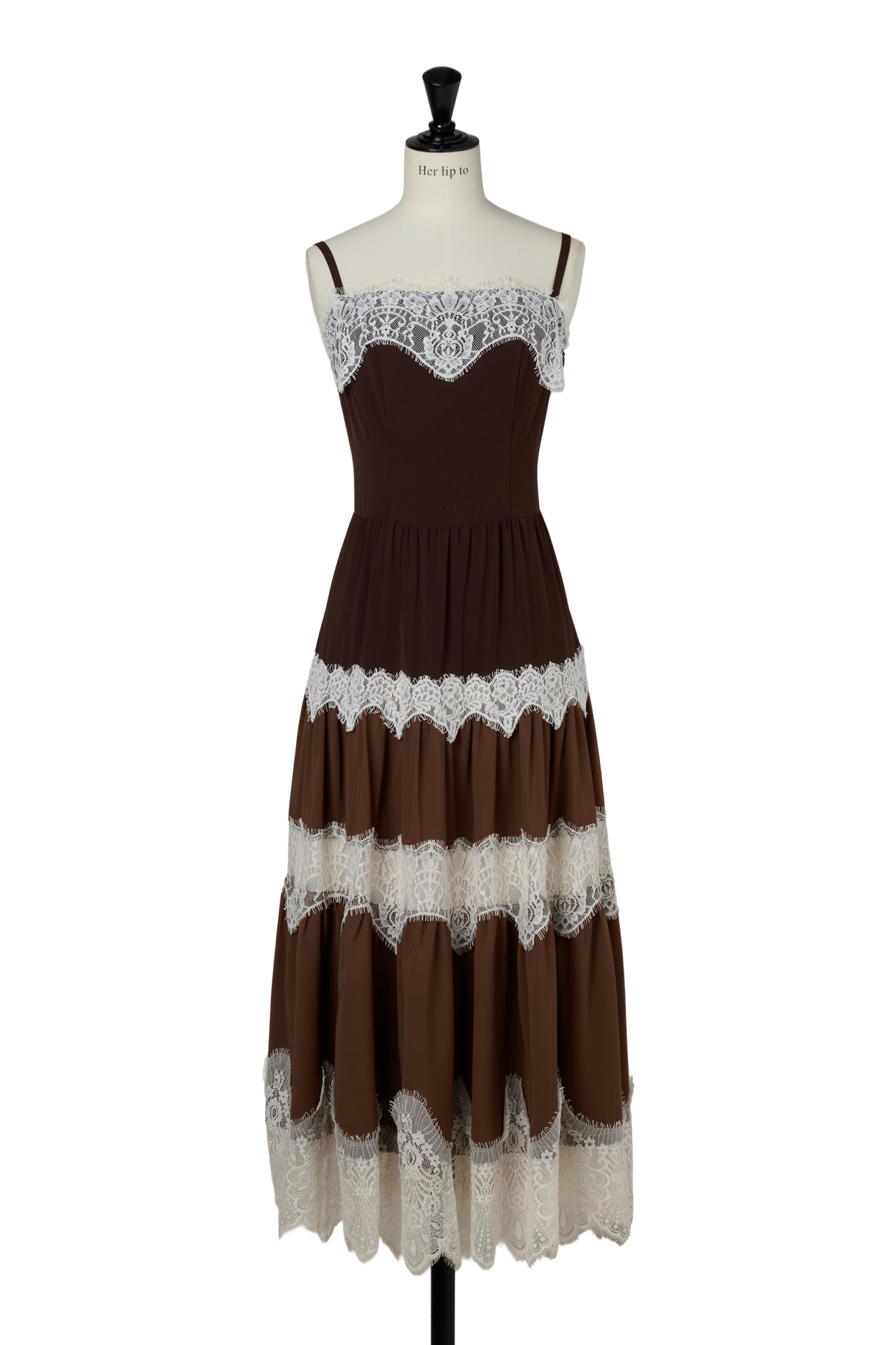【8月上旬発送】Isa Tiered Lace Cami Dress