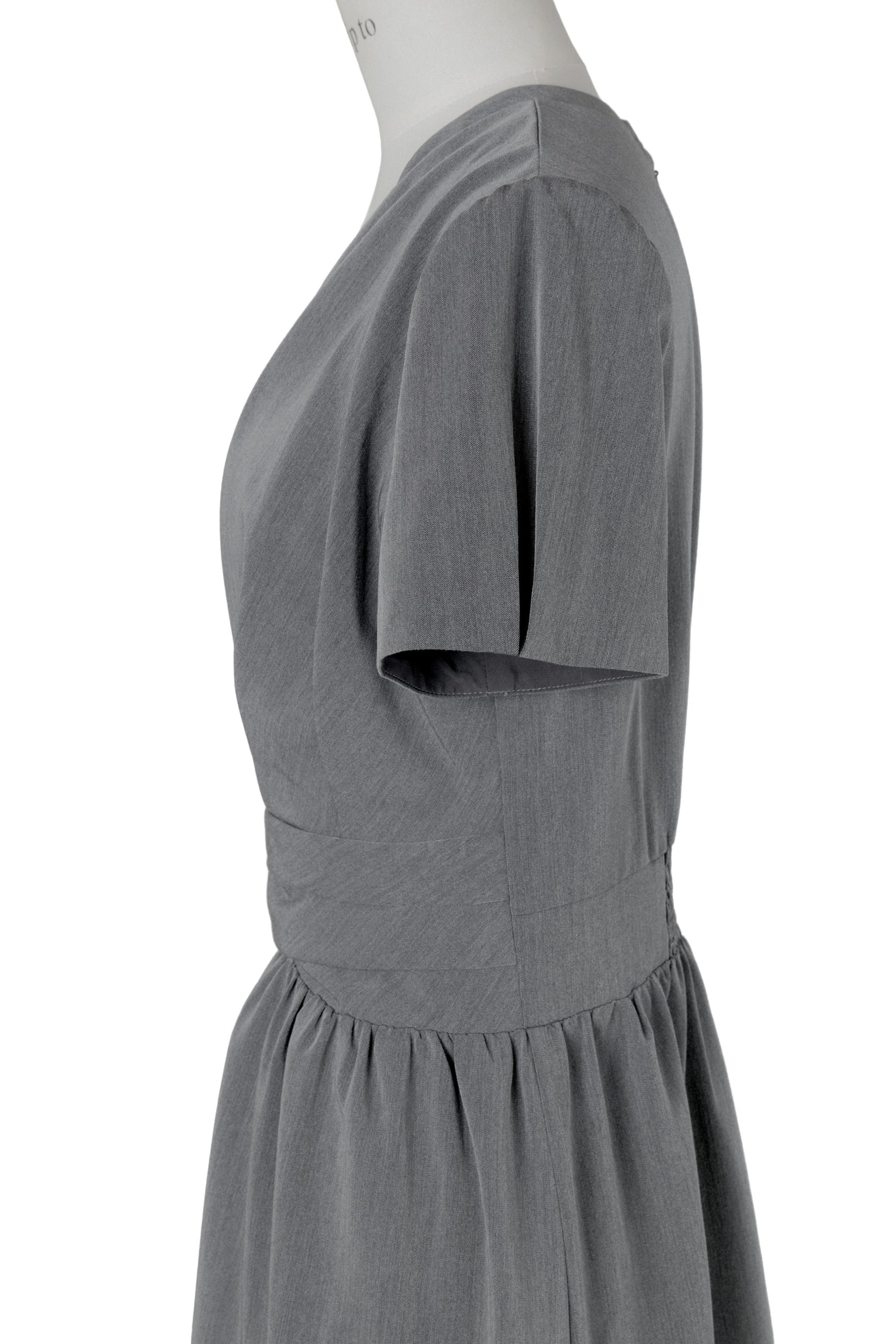 【8月下旬発送】Tucked Gathered Shirt Dress