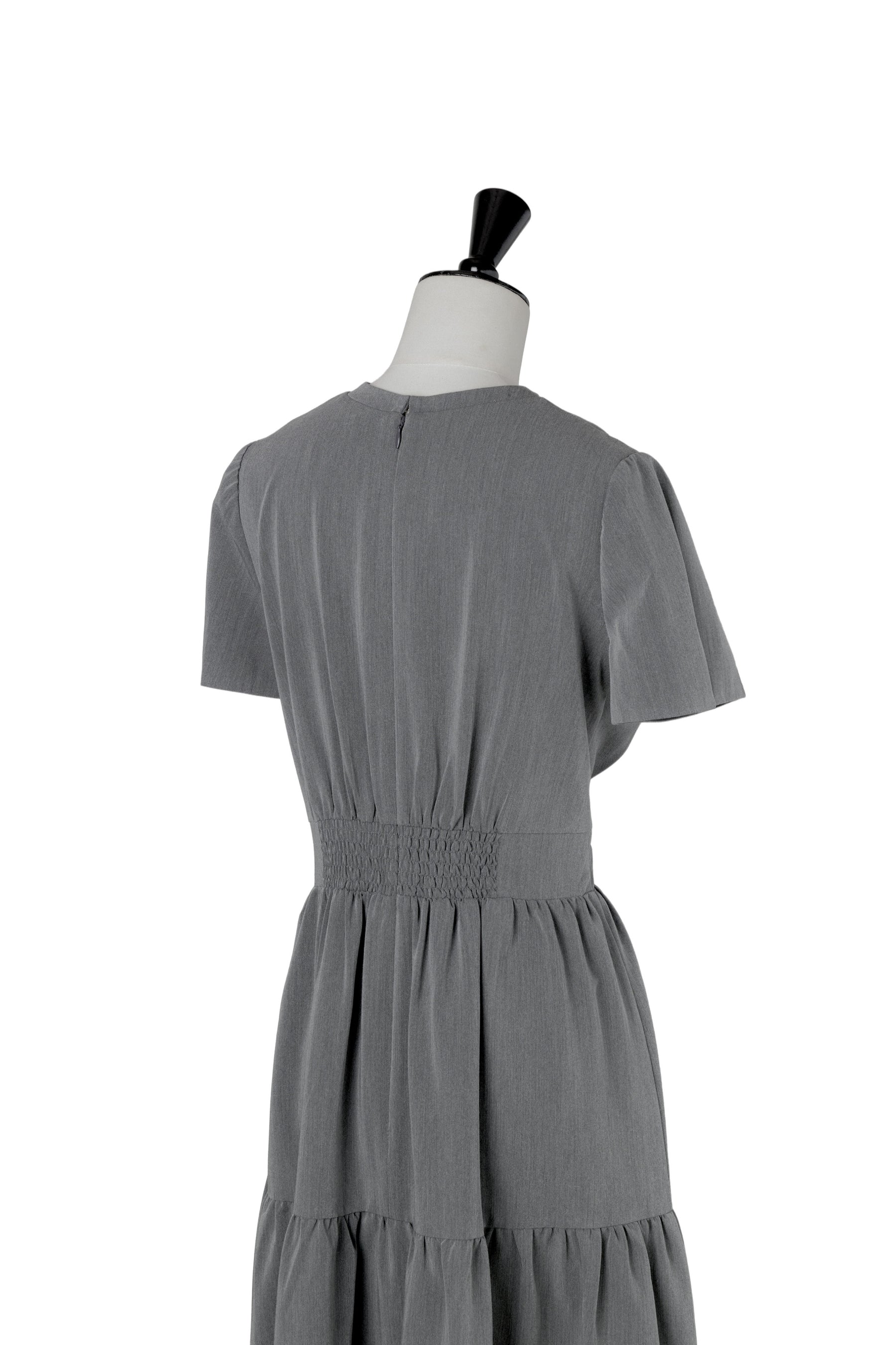 【8月下旬発送】Tucked Gathered Shirt Dress
