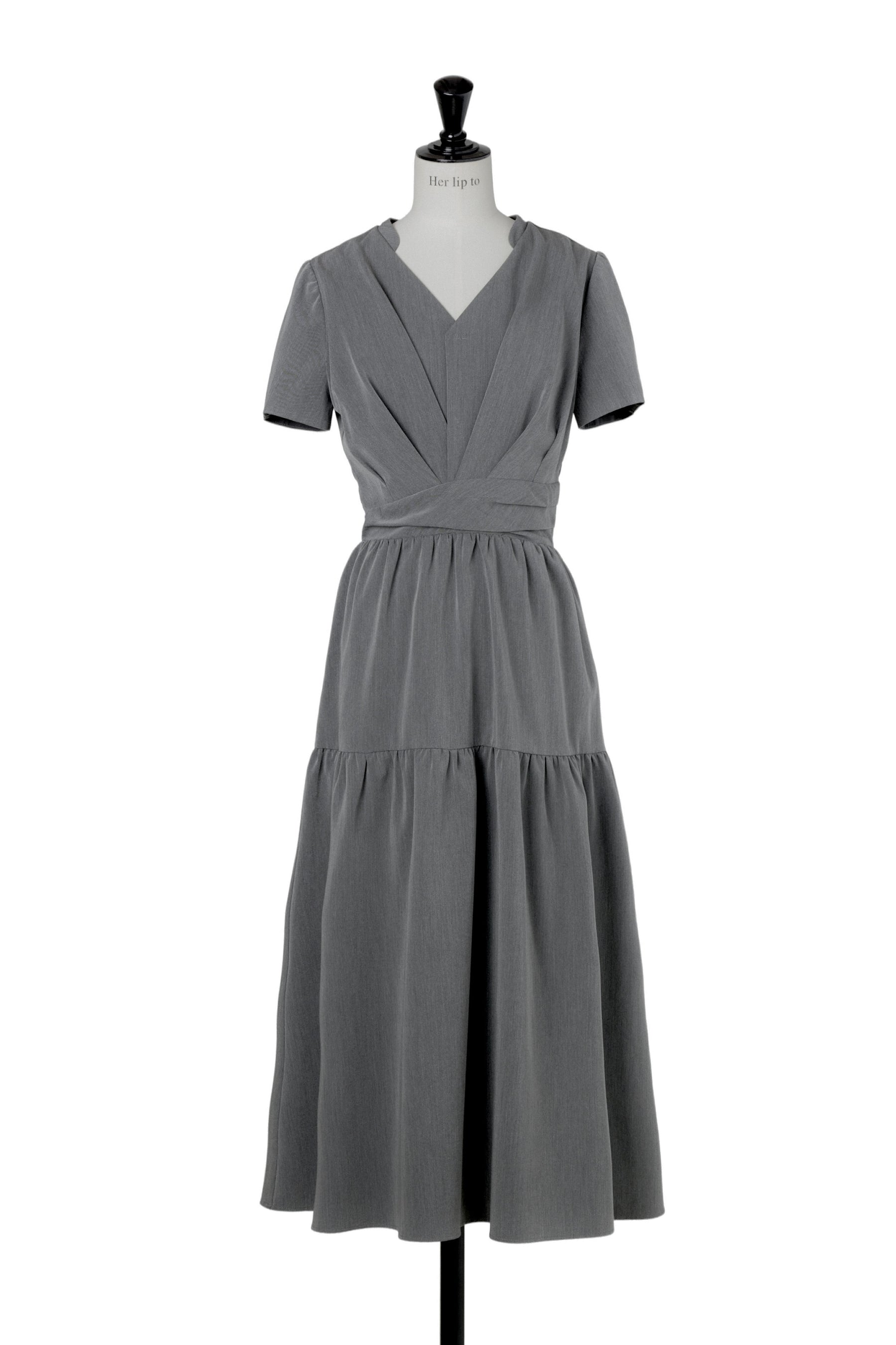 【8月下旬発送】Tucked Gathered Shirt Dress