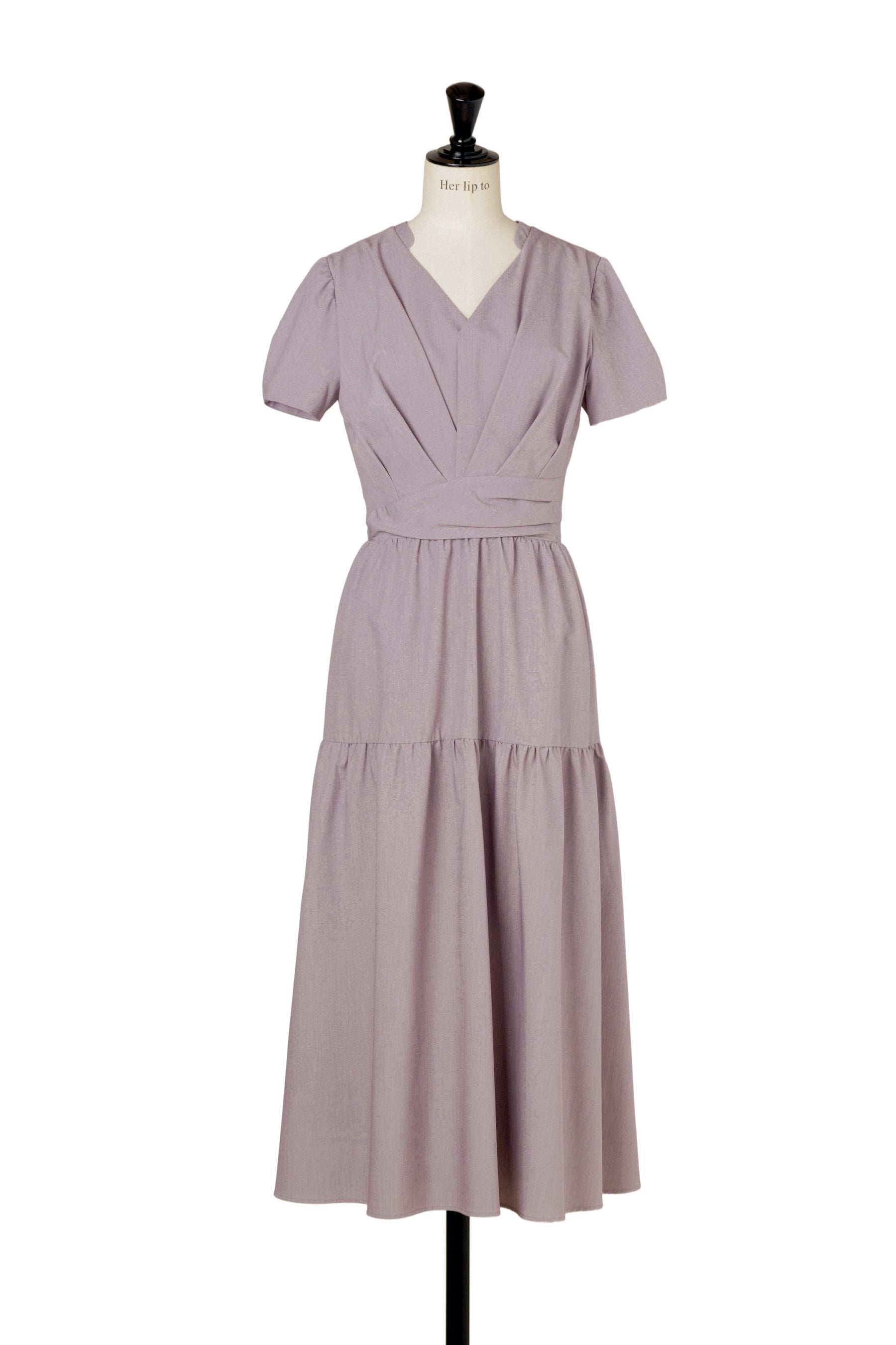 Tucked Gathered Shirt Dress