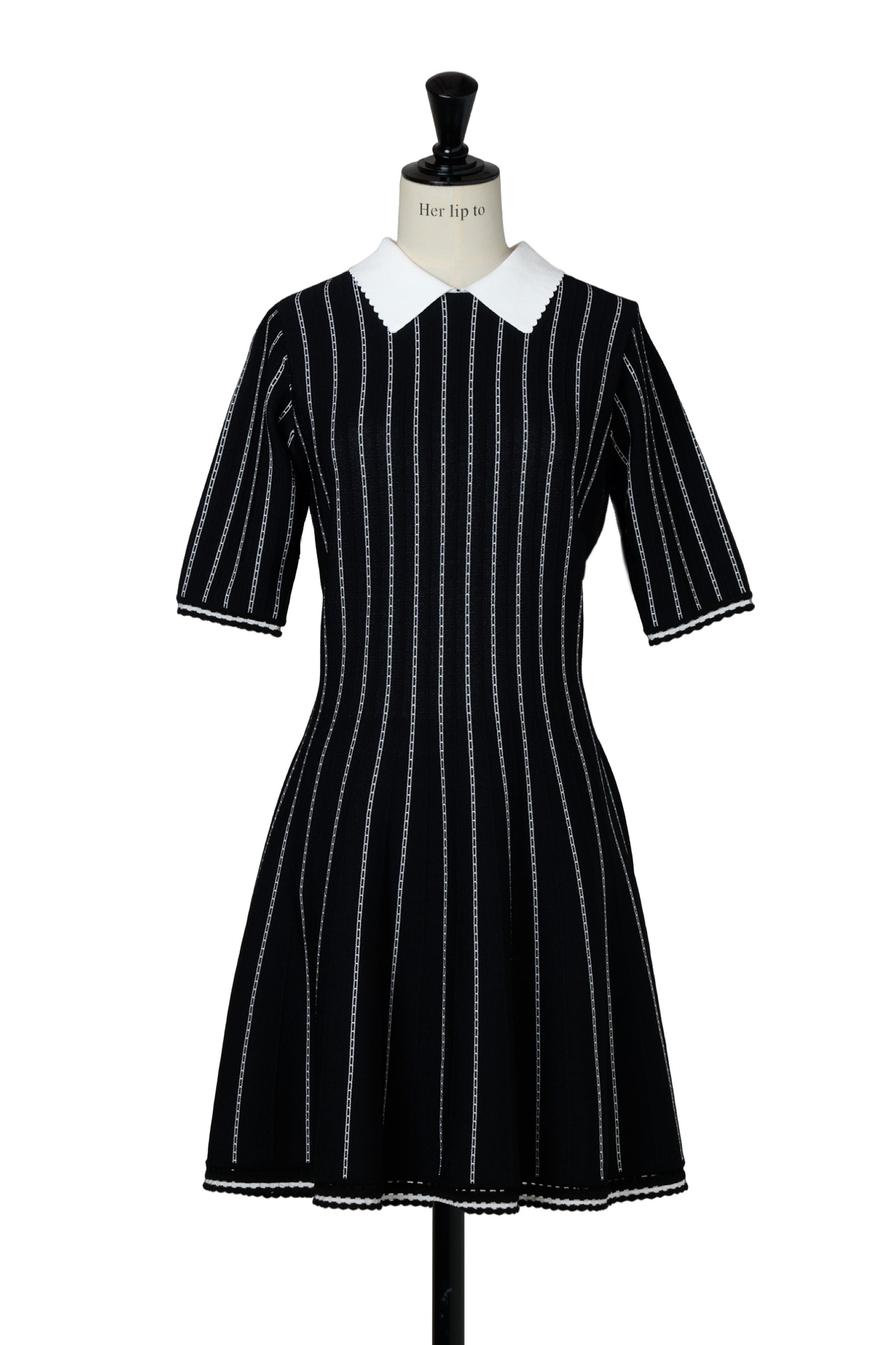 Striped Jacquard Knit Dress