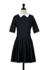 Striped Jacquard Knit Dress