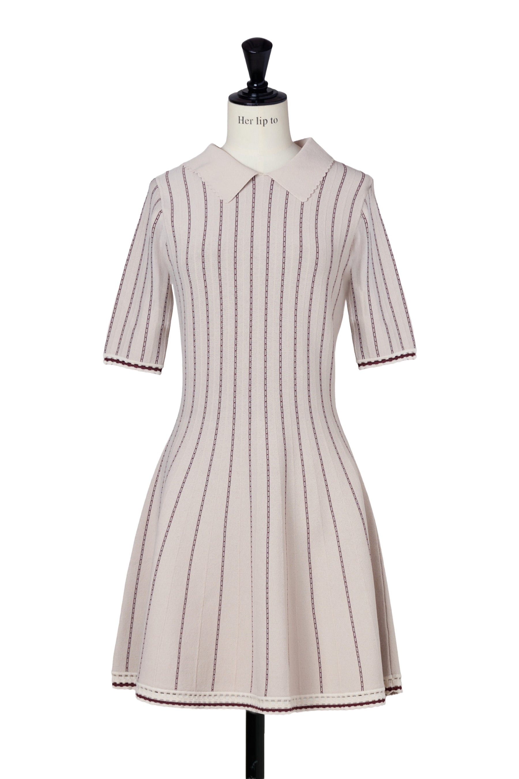 Striped Jacquard Knit Dress