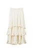 Layered Frilled Satin Skirt