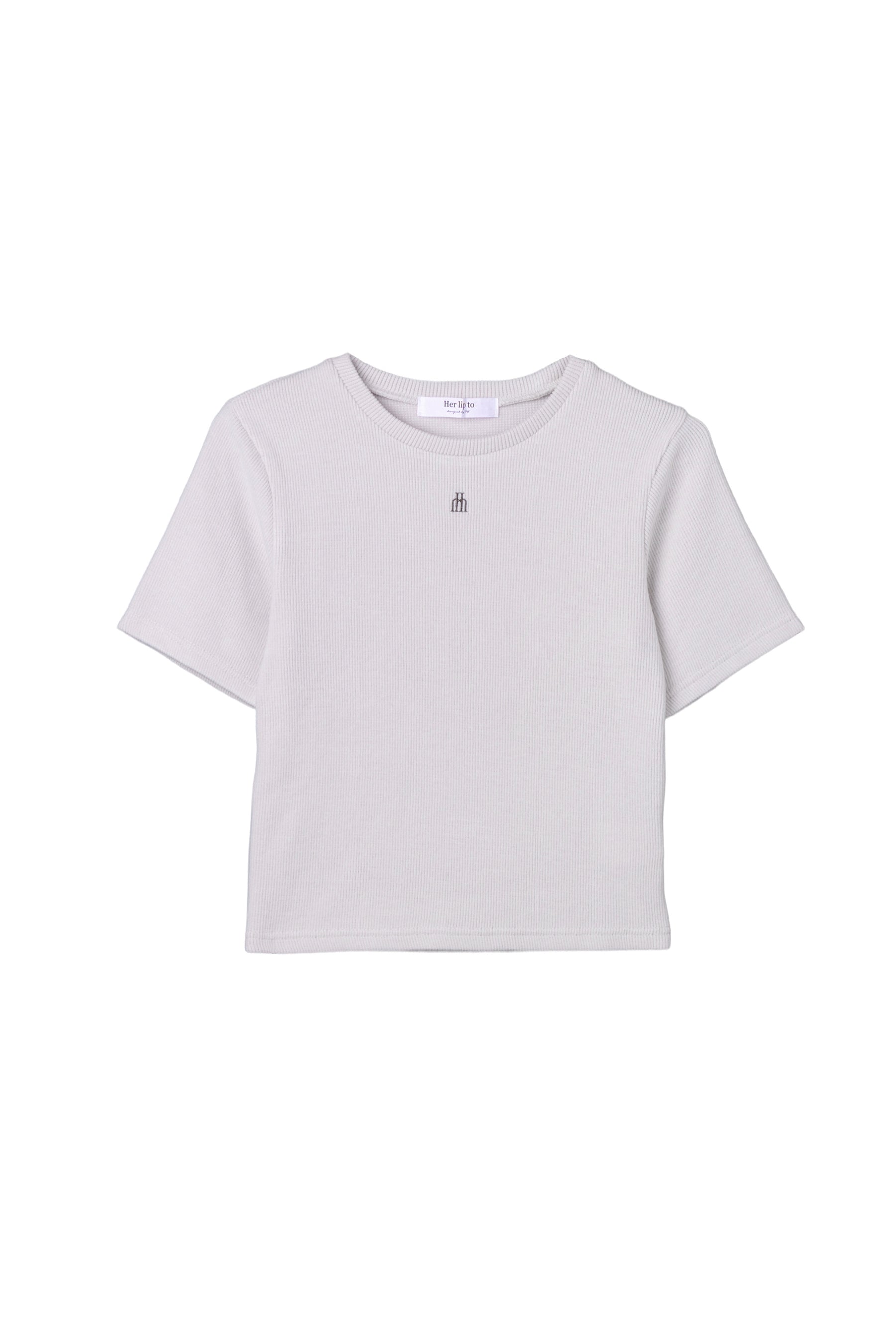 【新色】Trois Logo Ribbed Tee