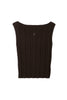 Ribbed Boat-Neck Knit Top