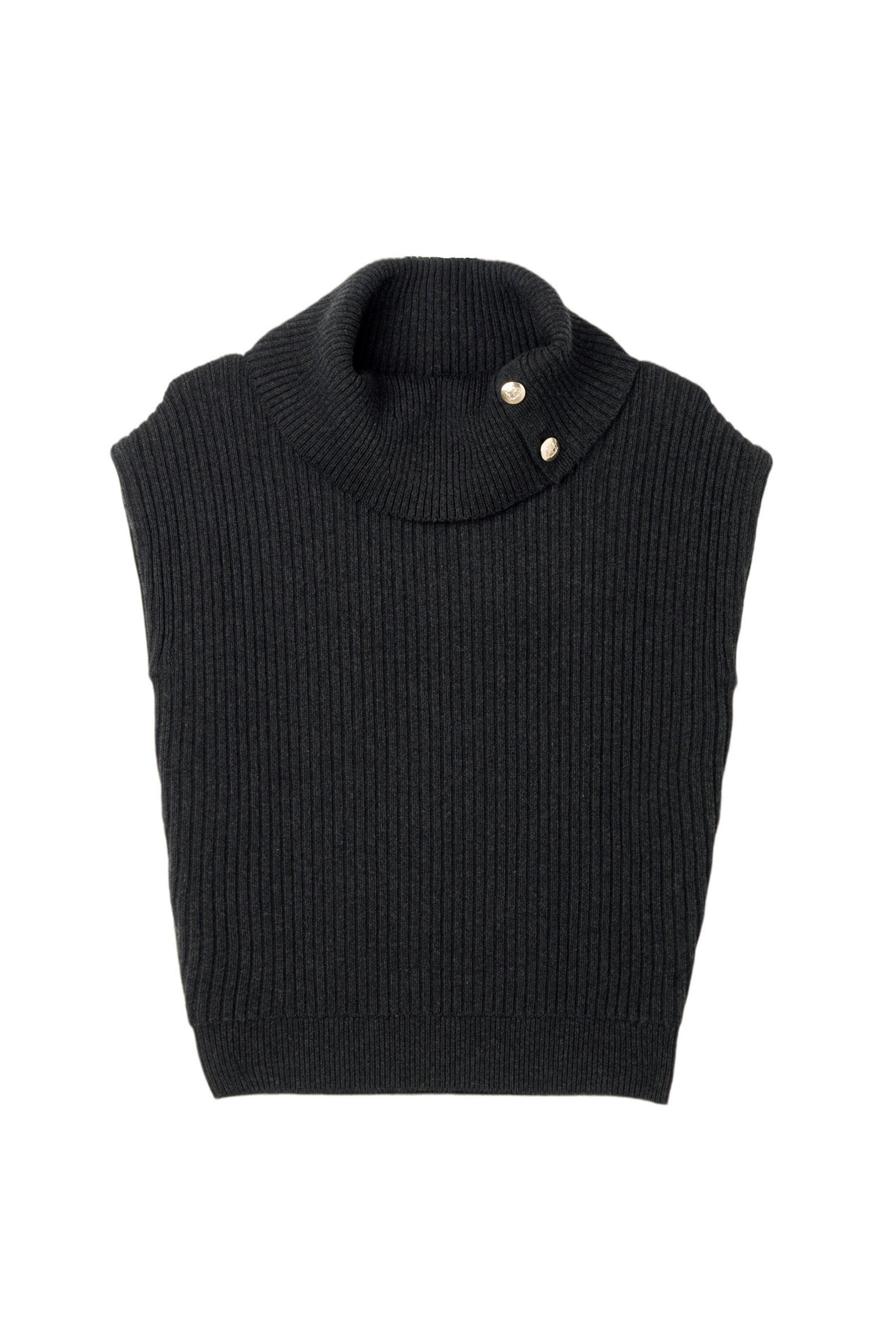 Fold-Over Sleeveless Knit Top