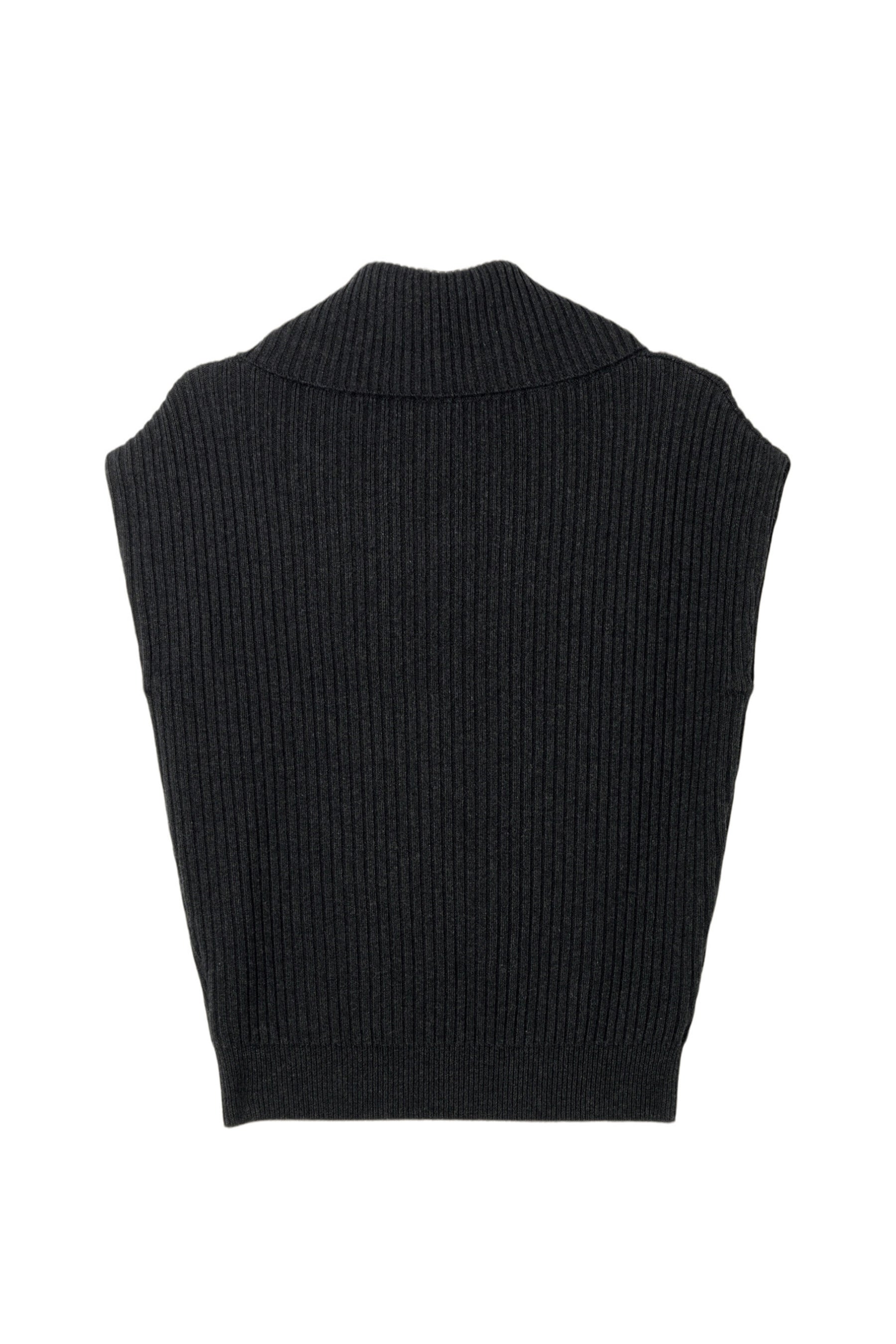 Fold-Over Sleeveless Knit Top