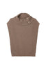 Fold-Over Sleeveless Knit Top