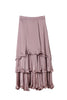 Layered Frilled Satin Skirt