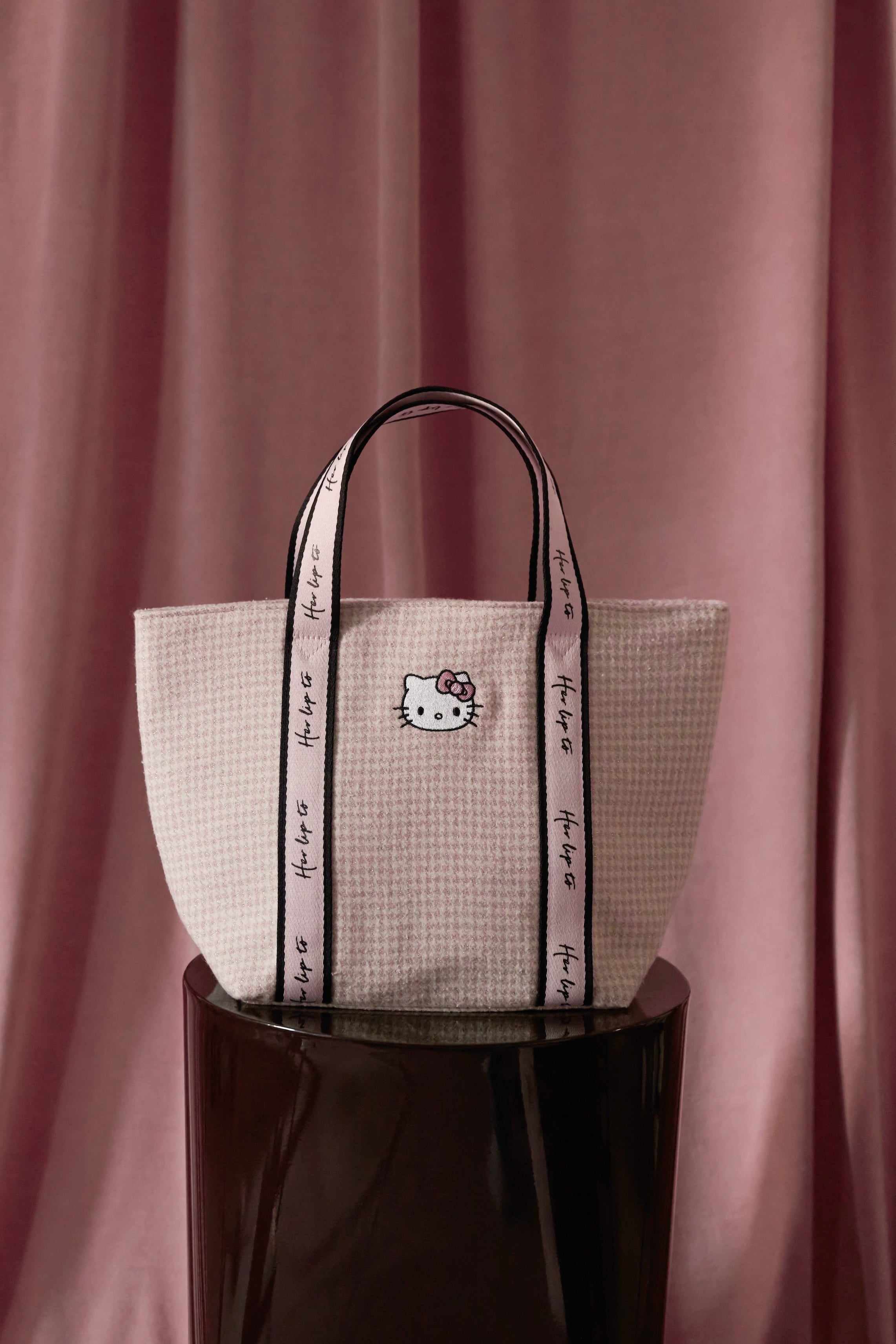 HLT x Hello Kitty Tweed Tote Bag