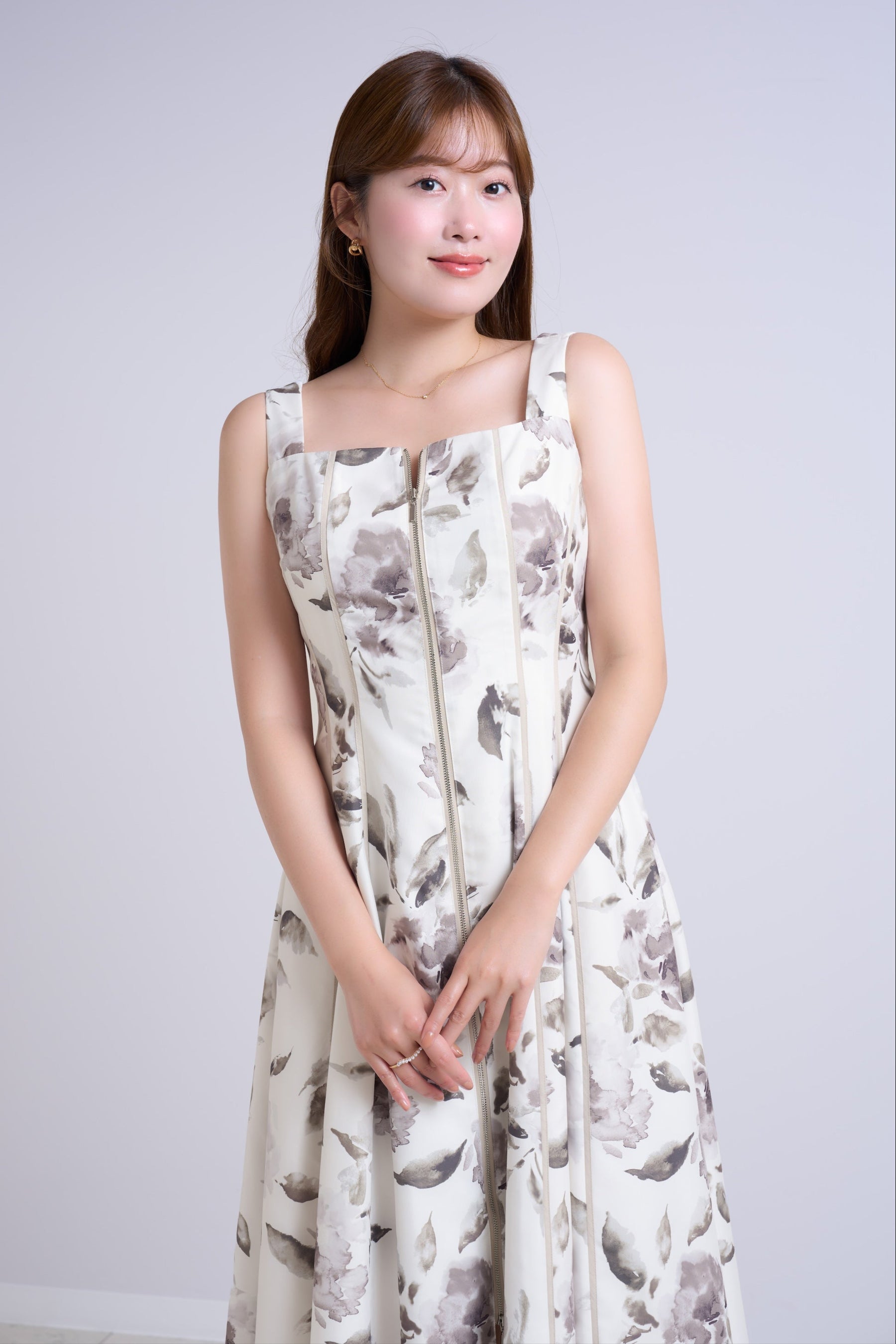 Noemie Floral Zip-Up Dress