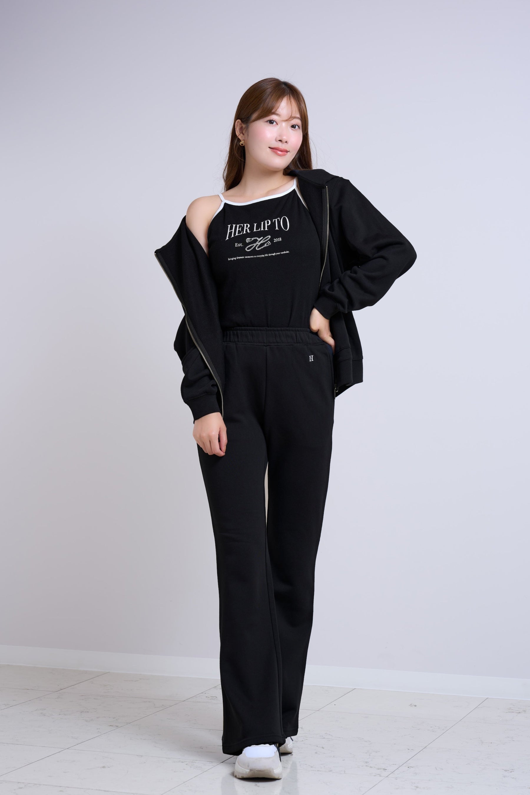 【10月下旬発送】【black】Flight Mode Boyfriend Zip Hoodie