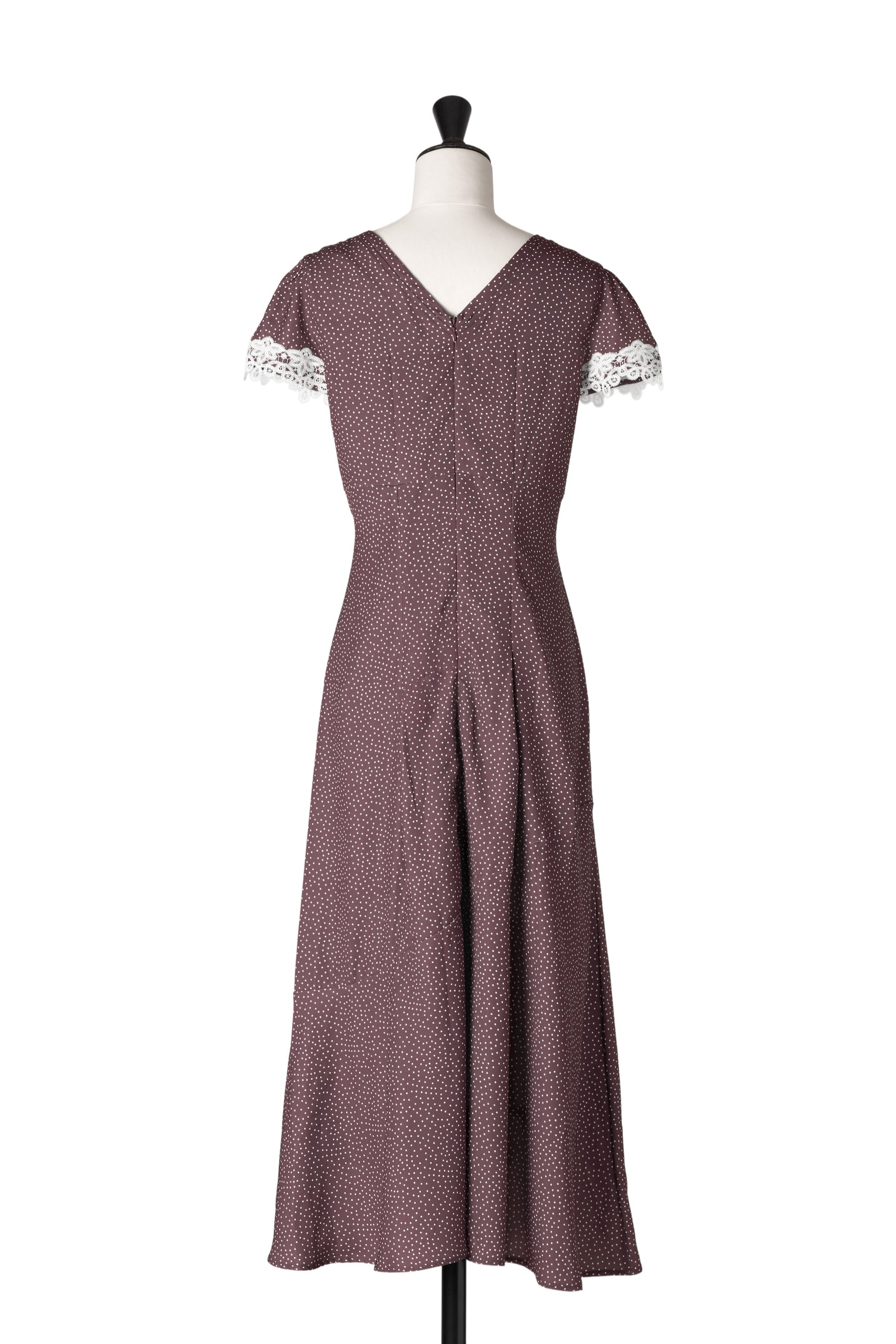 【9月上旬発送】【新色】Polka-Dot Lace-Trim Dress