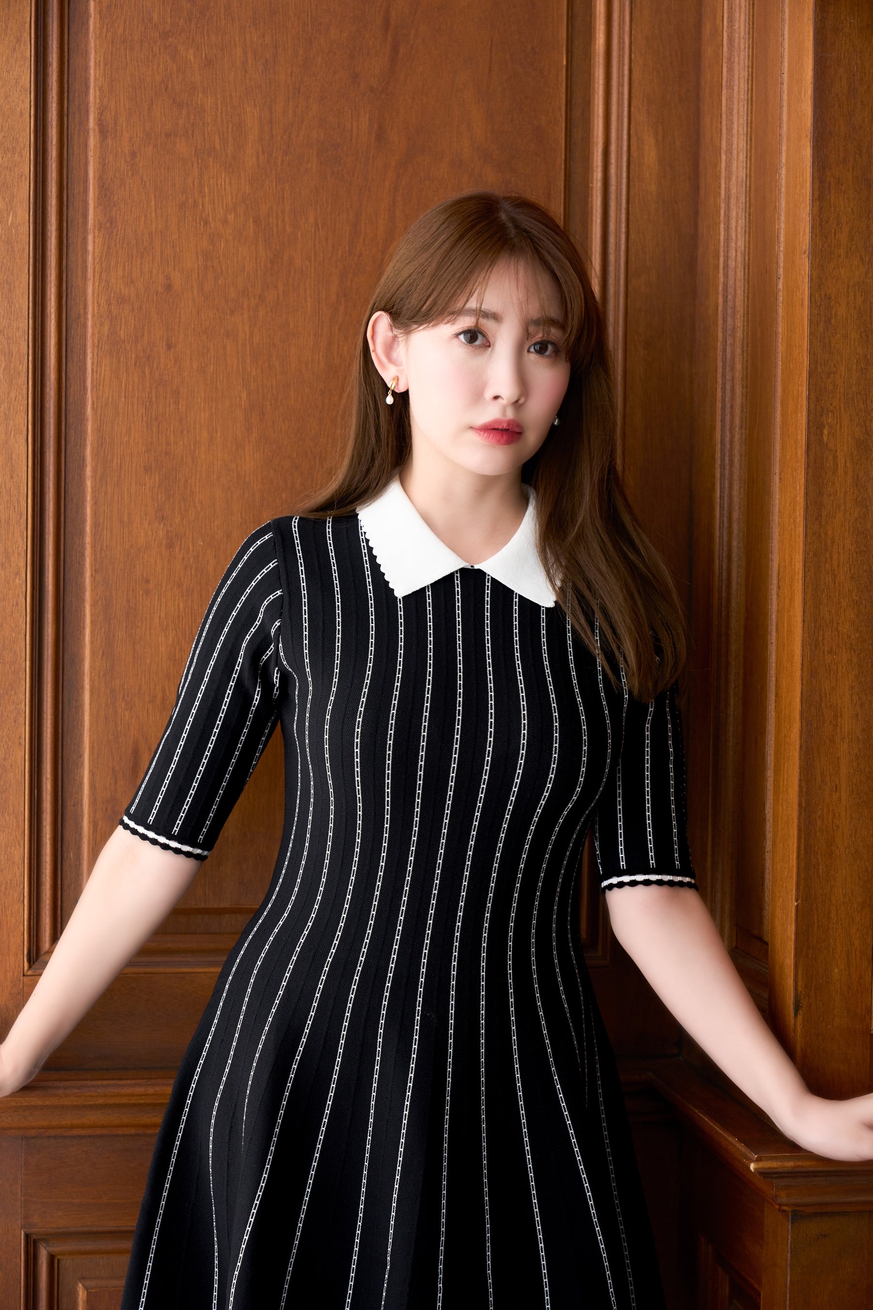 Striped Jacquard Knit Dress