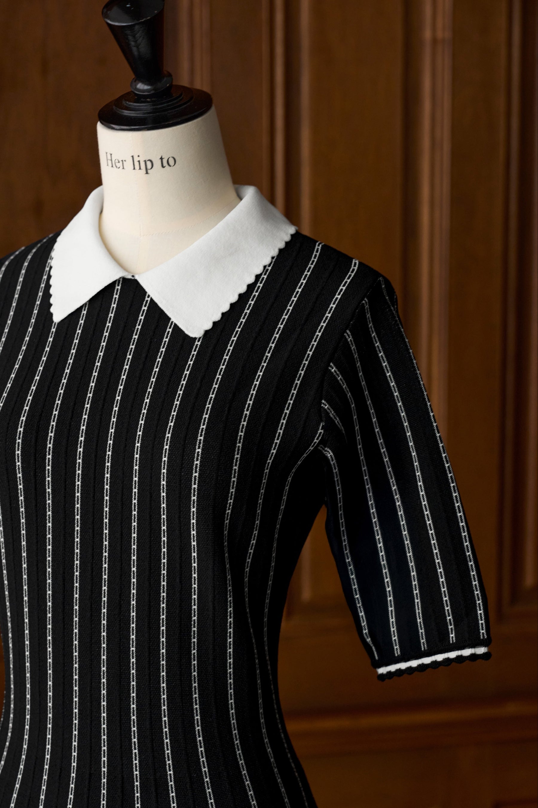 Striped Jacquard Knit Dress
