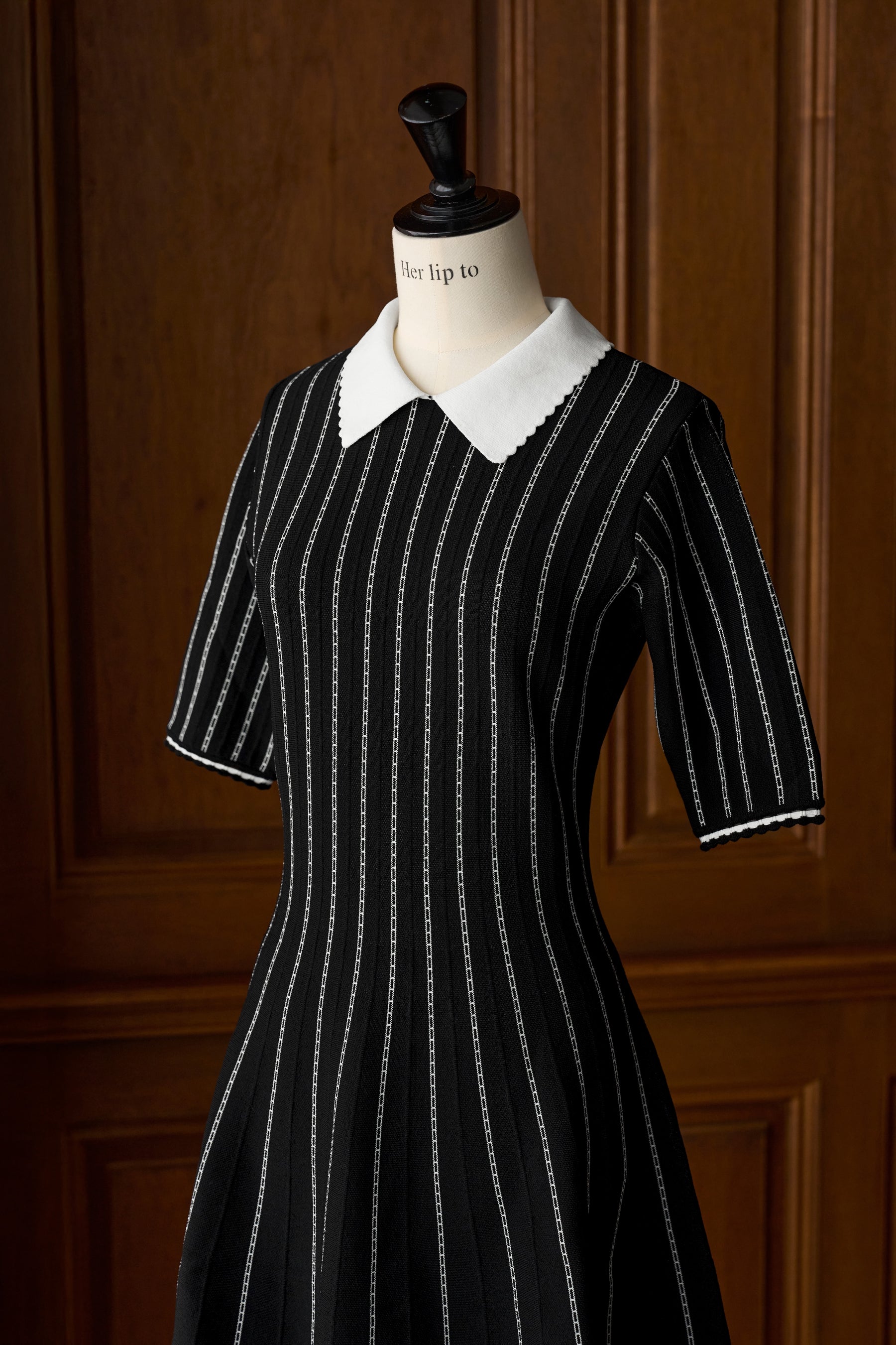 Striped Jacquard Knit Dress