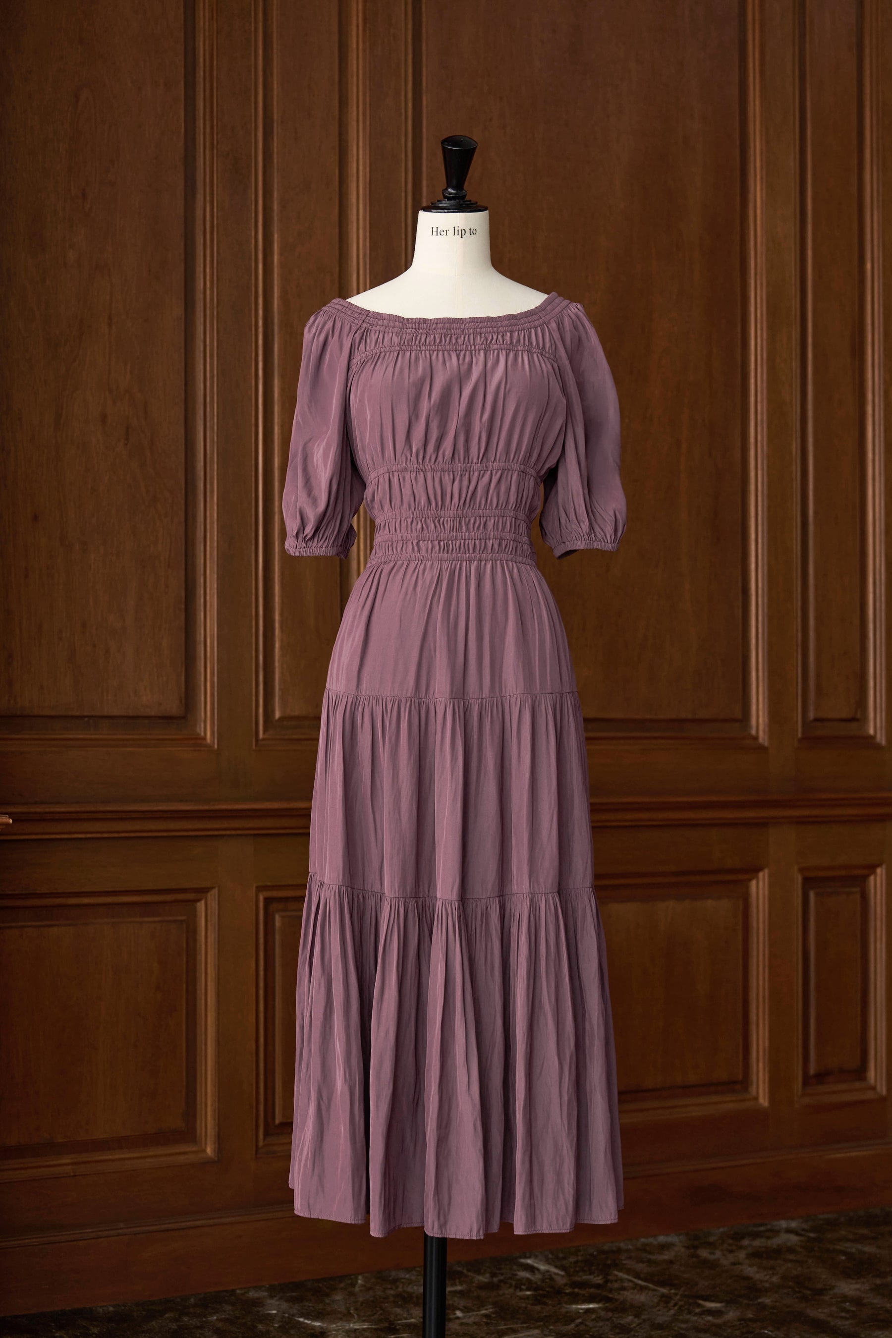 Two-Way Gathered Flare Dress