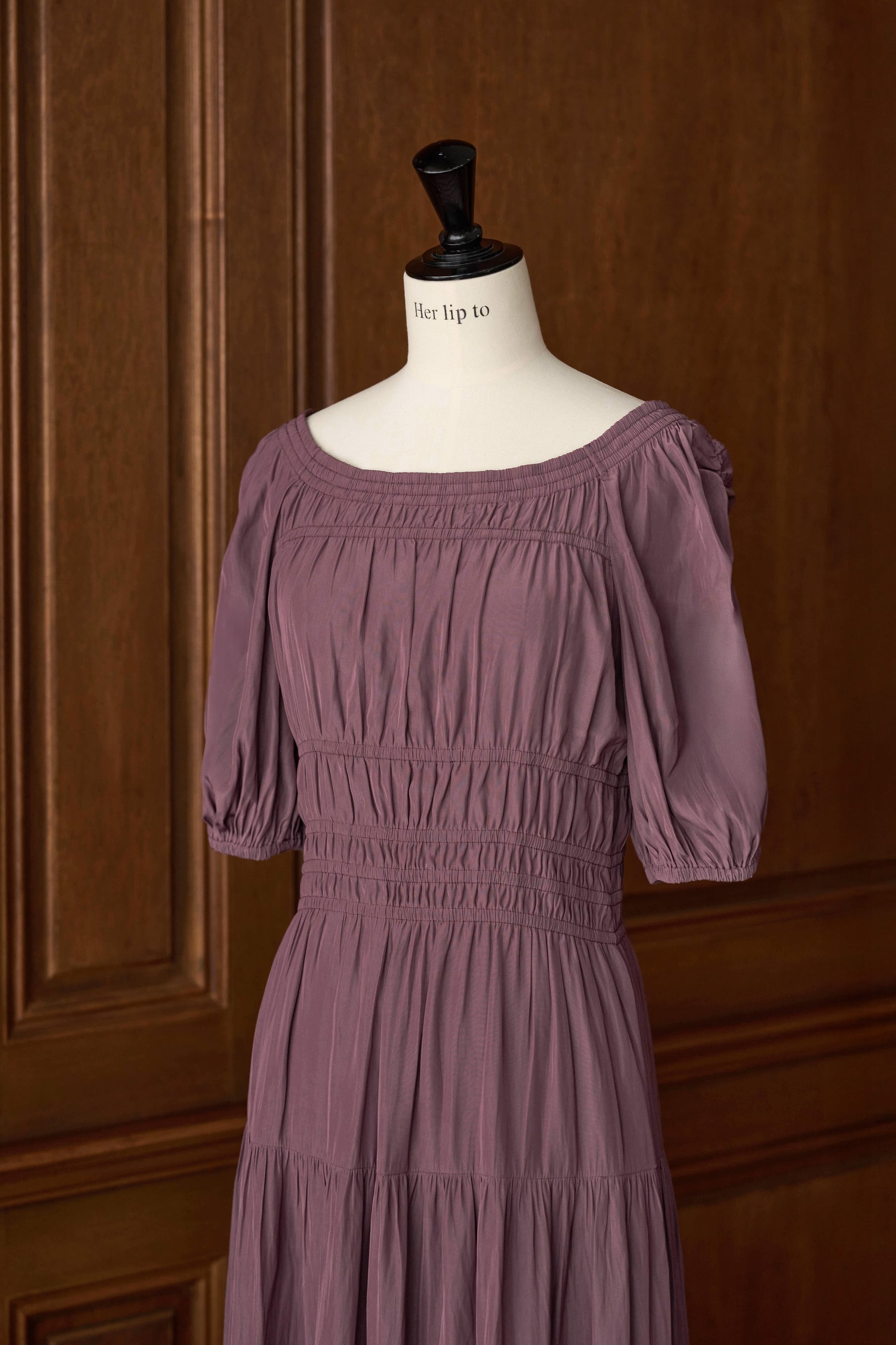 Two-Way Gathered Flare Dress