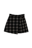 Side-Pleat Check Mini Skirt