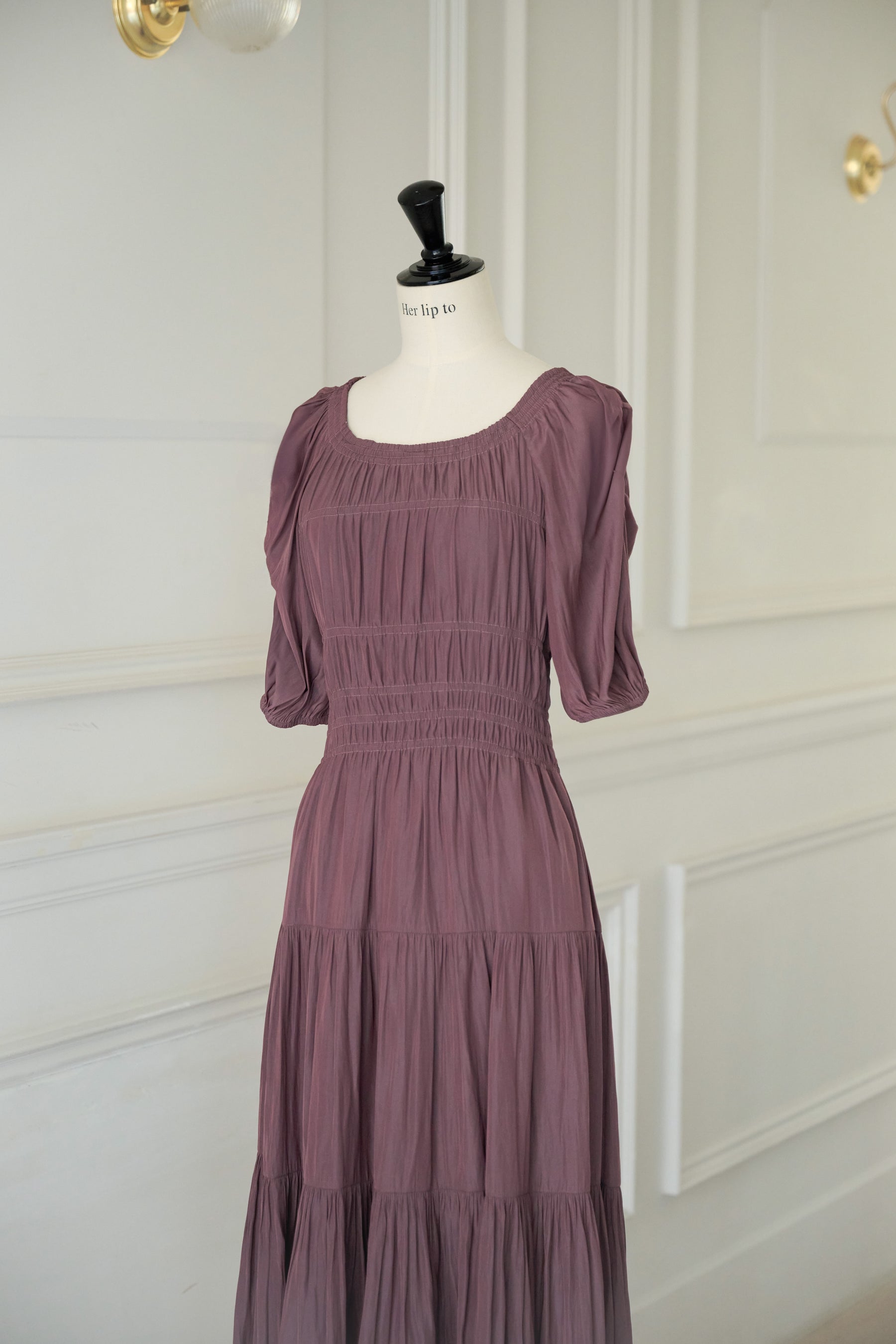 Two-Way Gathered Flare Dress