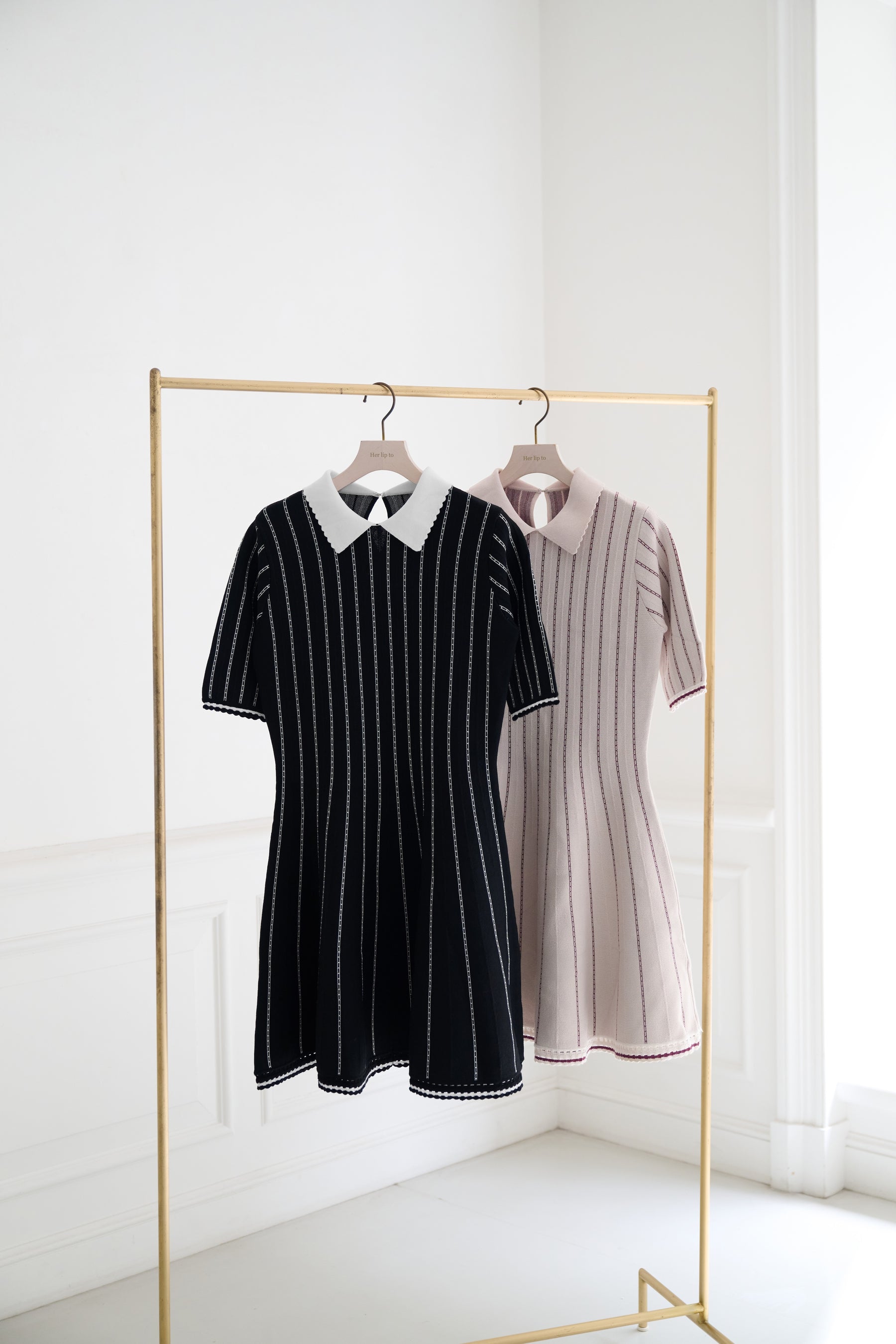 Striped Jacquard Knit Dress