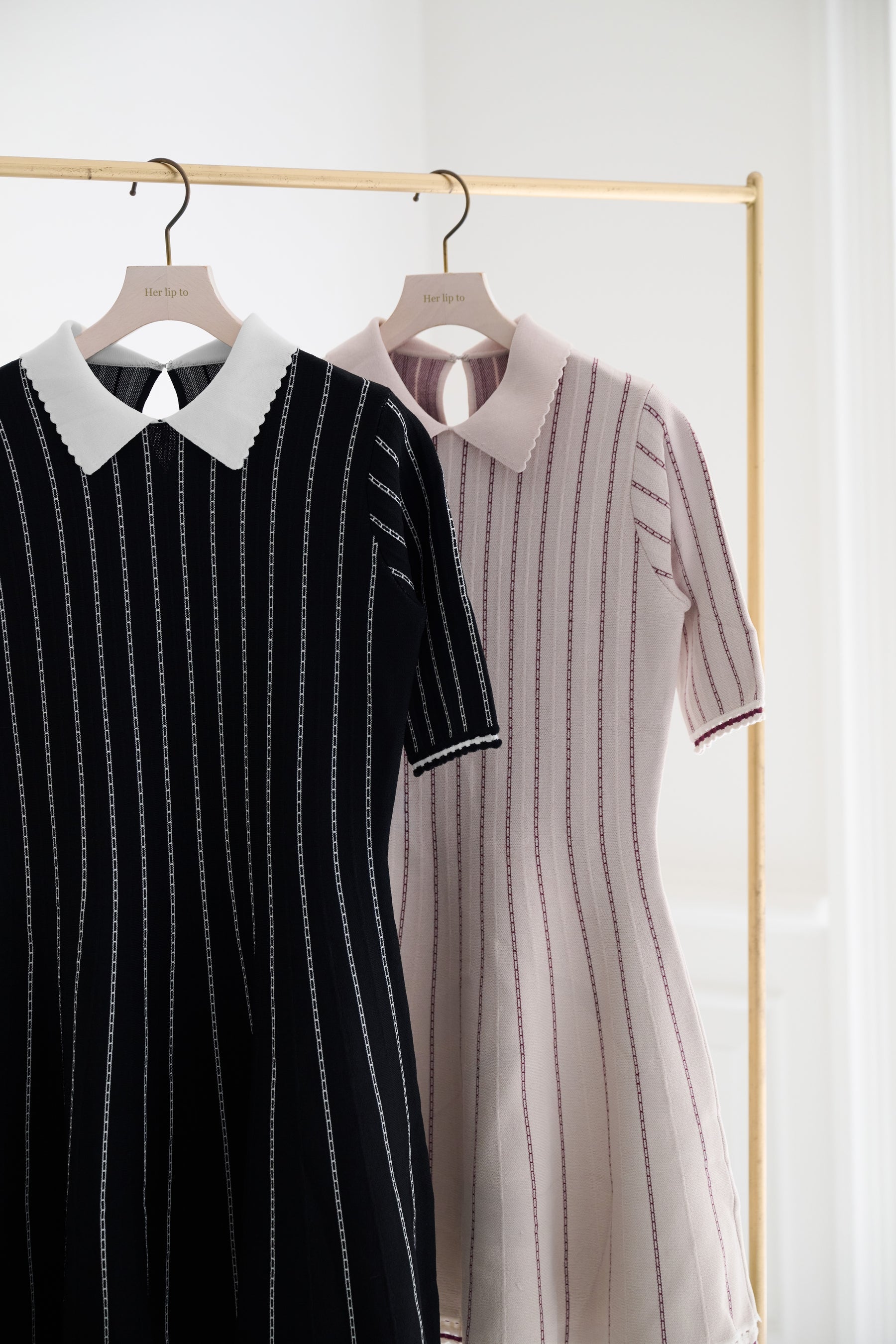 Striped Jacquard Knit Dress