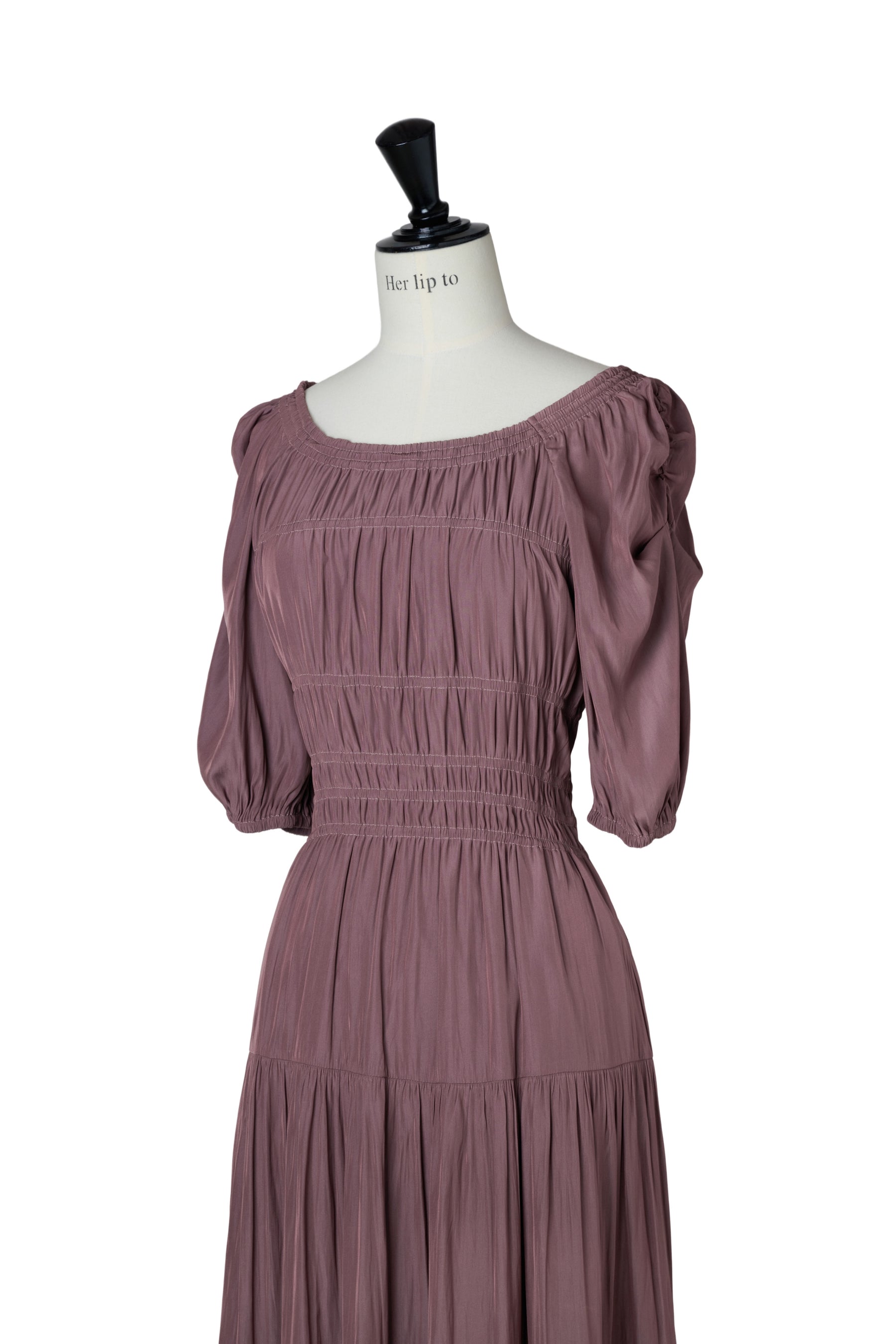 Two-Way Gathered Flare Dress