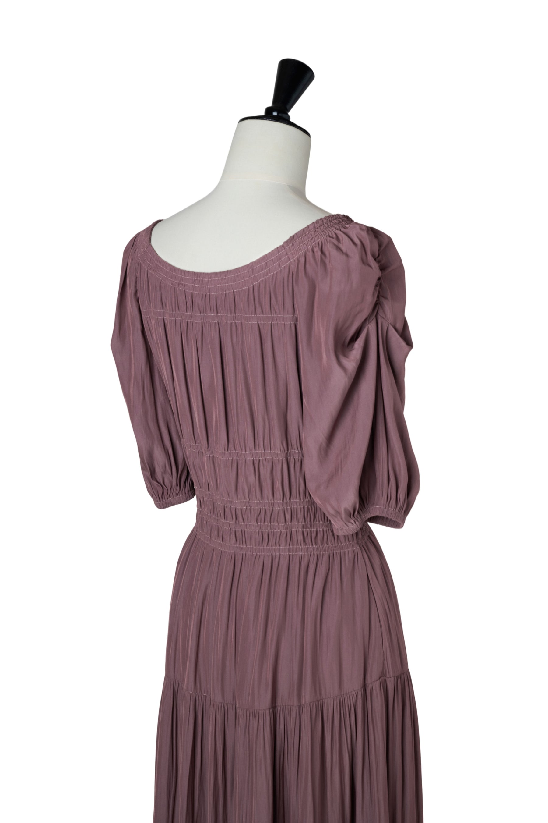 Two-Way Gathered Flare Dress