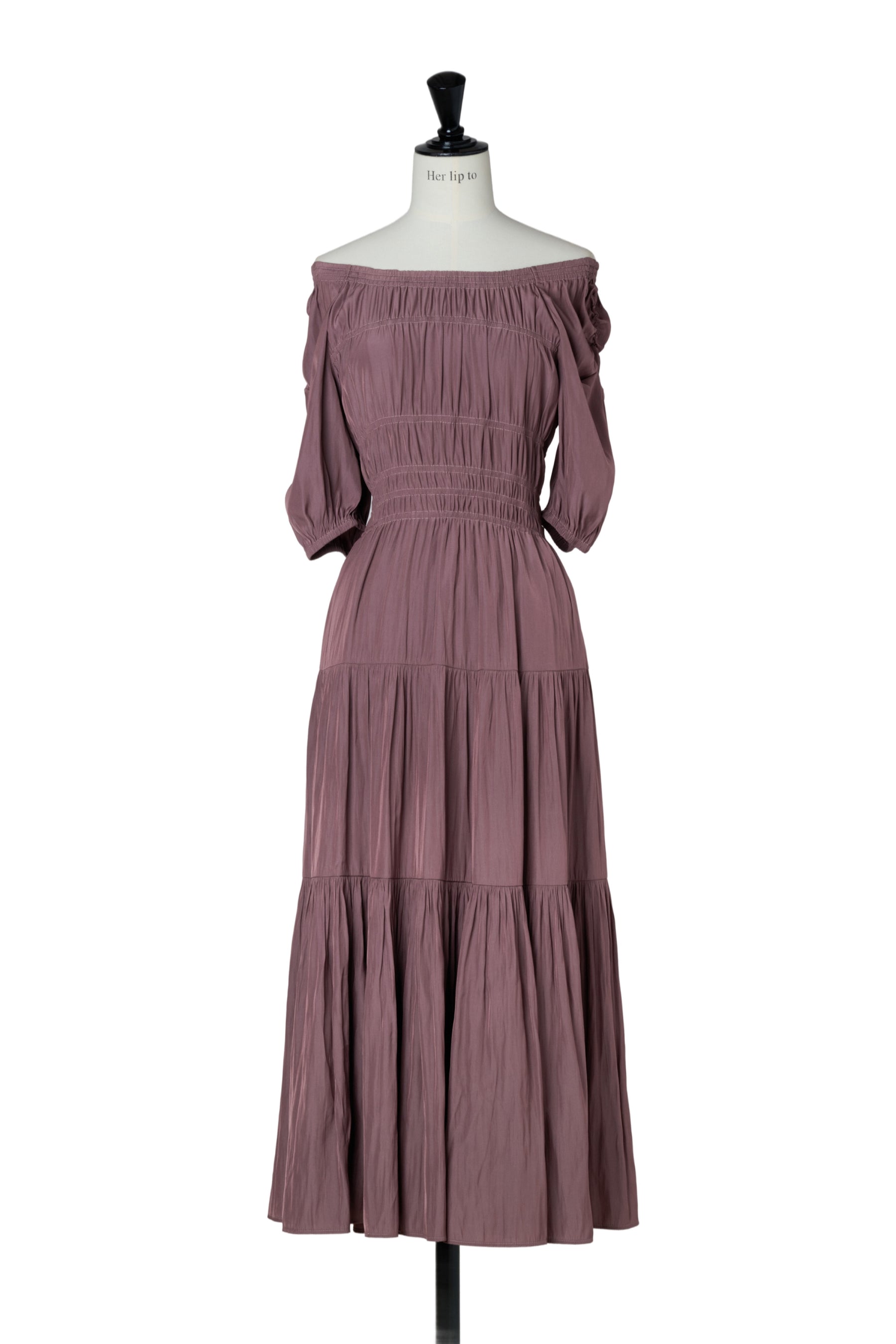 Two-Way Gathered Flare Dress