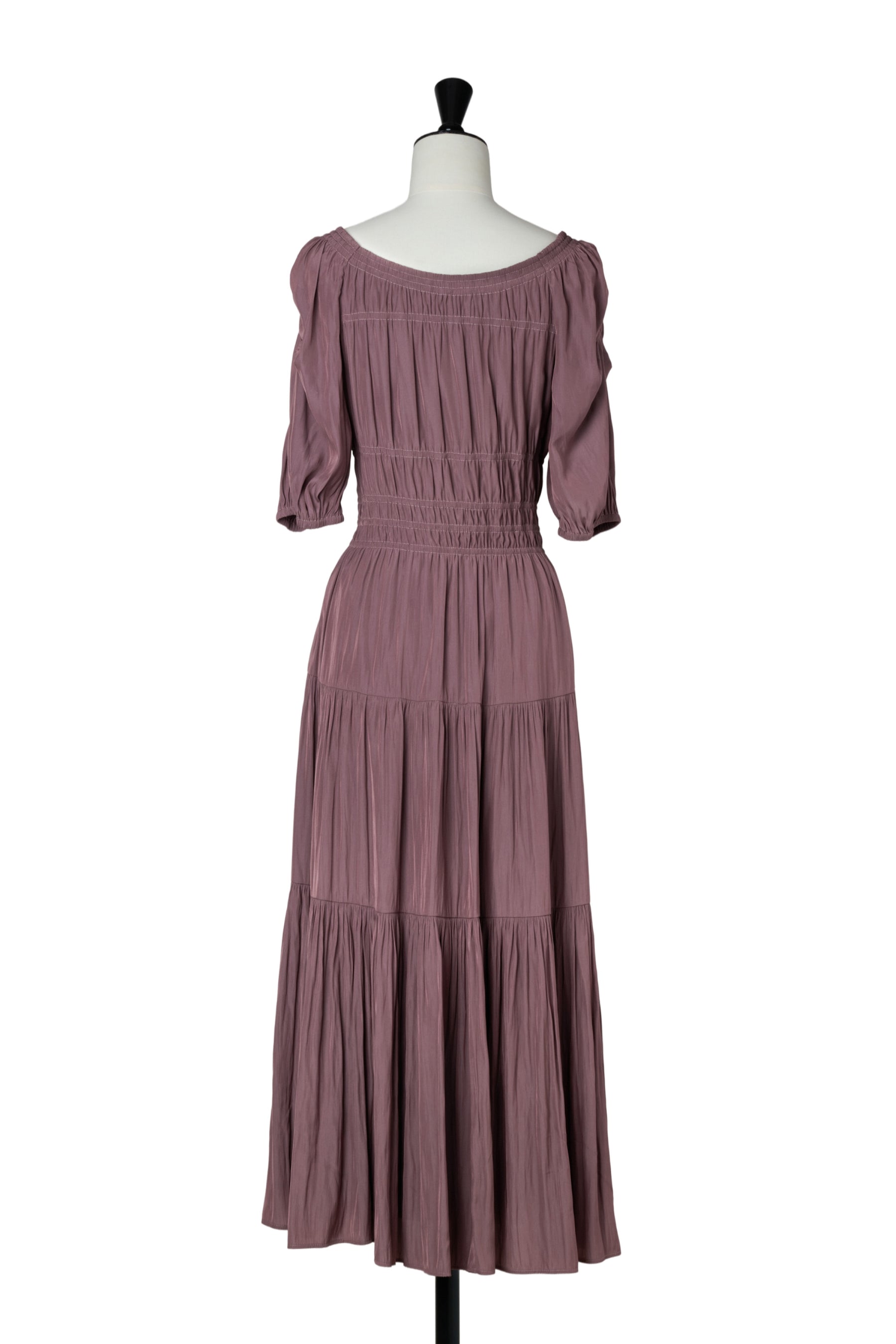 Two-Way Gathered Flare Dress