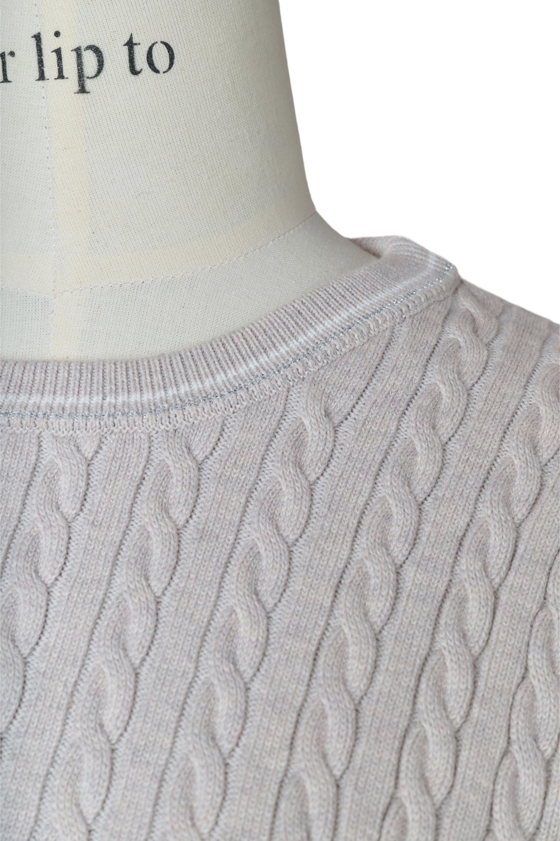 Cable Knit Docking Flared Dress